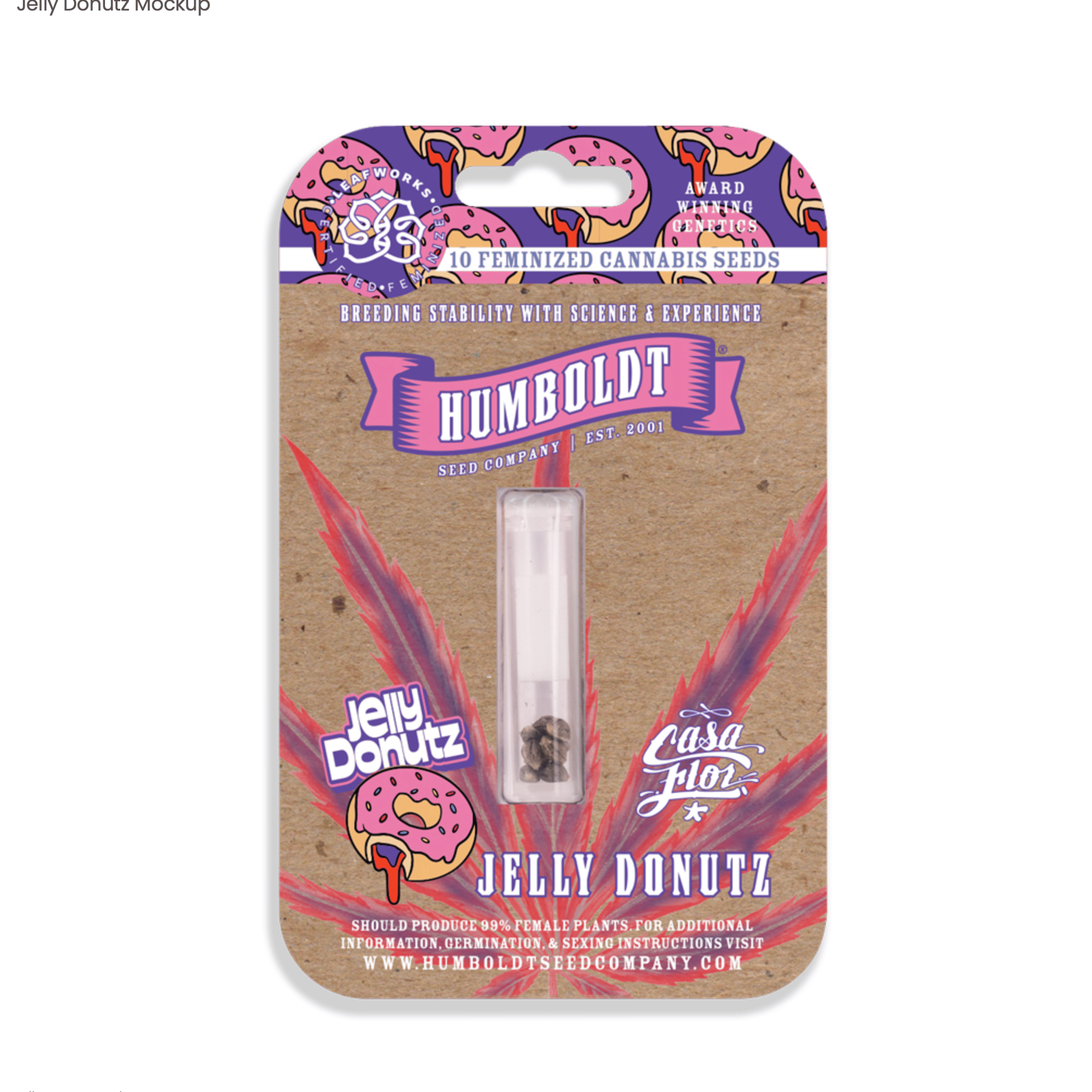 Jelly Donutz - 10pk Feminized Seeds - Humboldt Seed Company - Fem Seed - Hybrid - $100 - Seeds