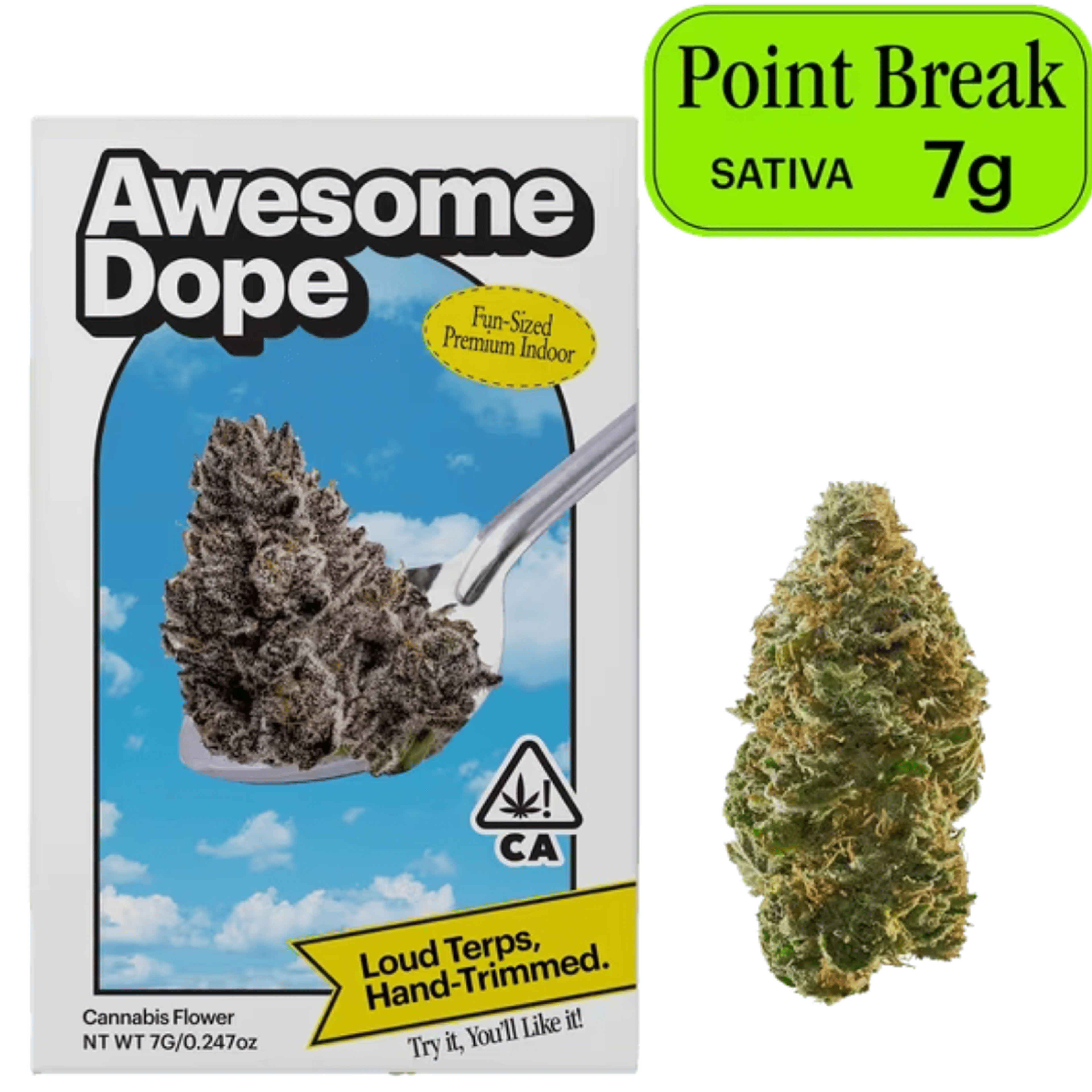 Awesome Dope: Indoor Flower 7g - Point Break BC - Awesome Dope - - $75 - Indoor Flower