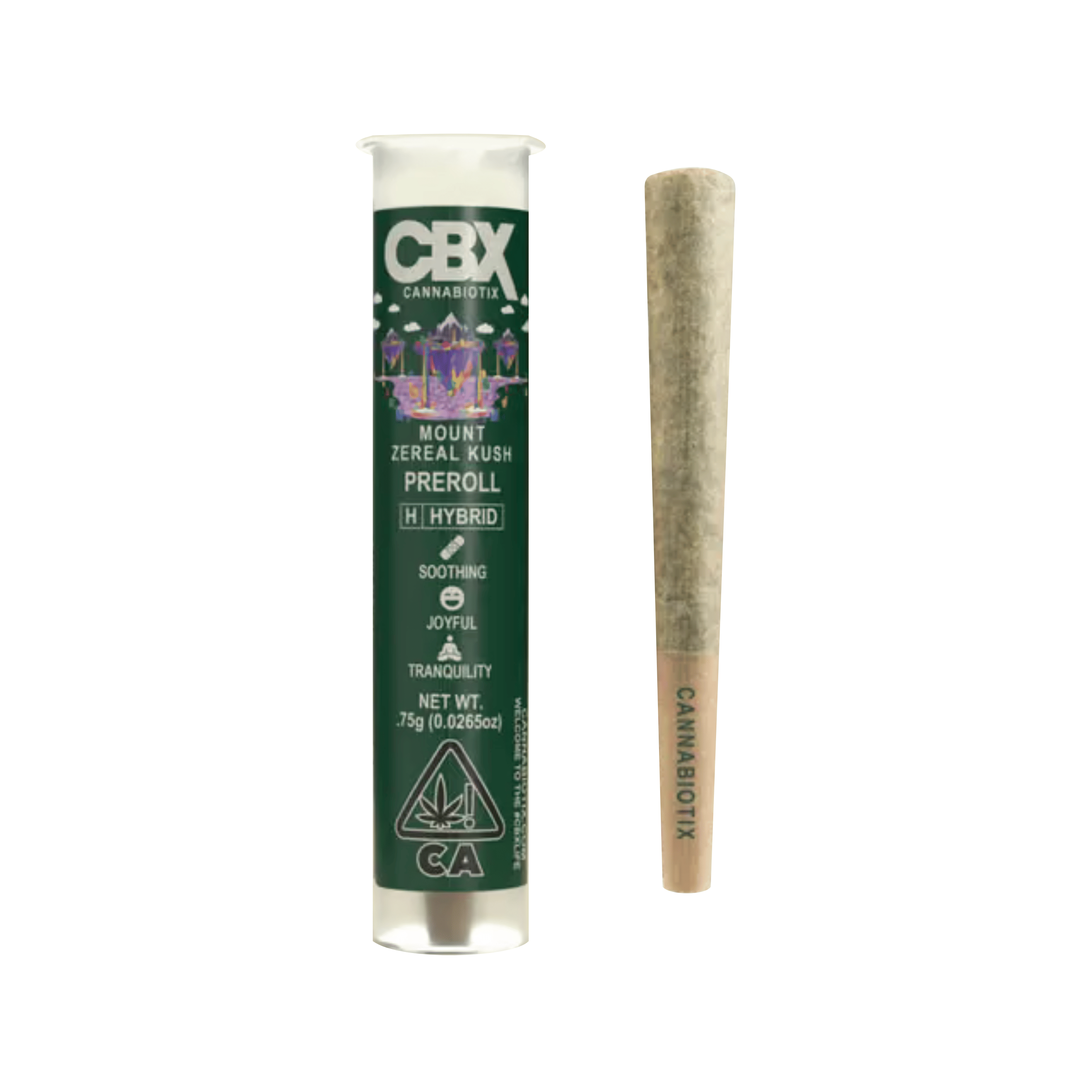 Mount Zereal (H) Kush Pre Roll - .75g - Cannabiotix (CBX) -  - $10 - Pre-Rolls