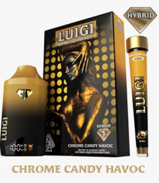 PART 2 OF 2: Chrome Candy Havoc (H) Infused Preroll - 0.5g - Luigi - Chrome Candy Havoc (H) - $5 - Pre-Rolls