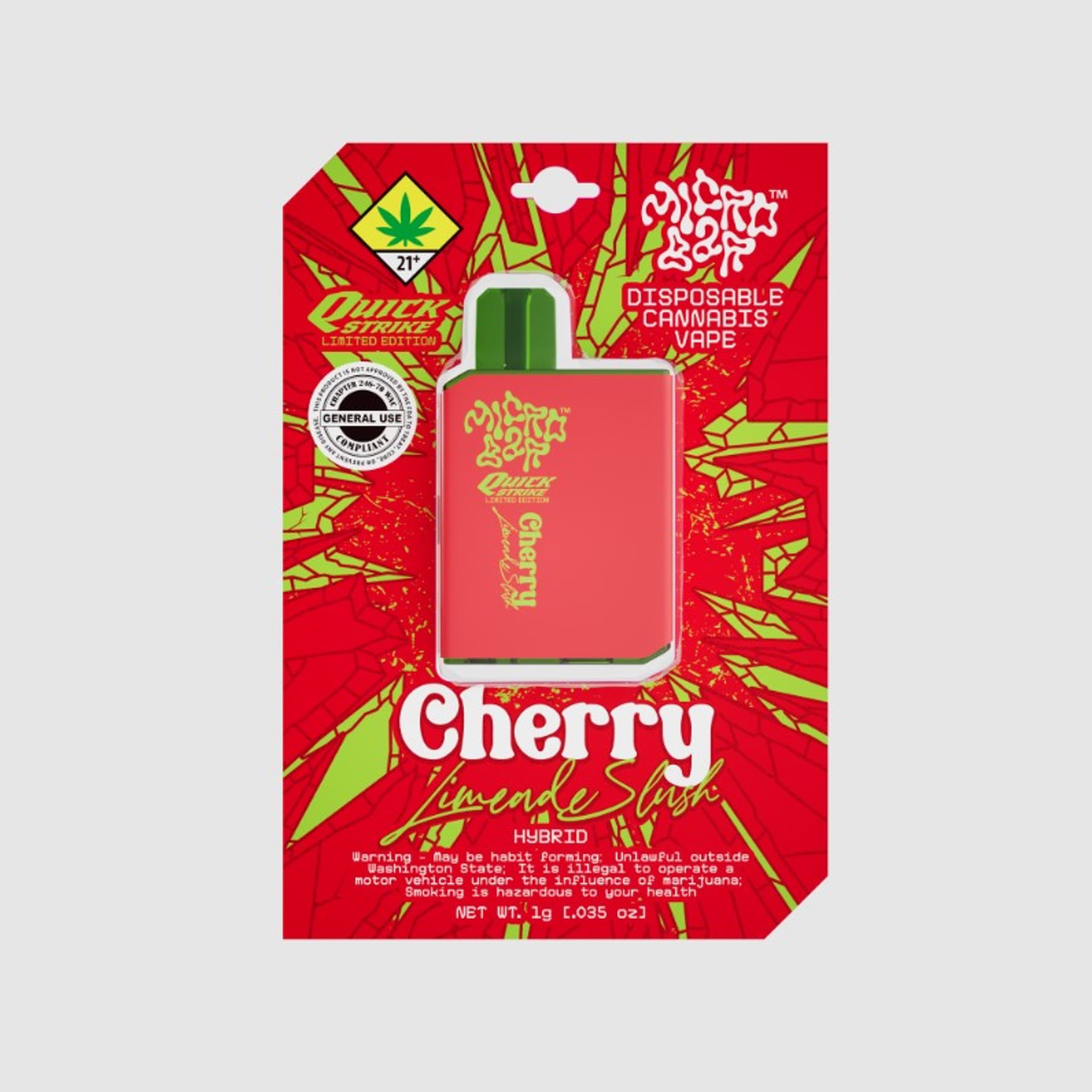 Micro Bar AIO - Cherry Limeade Slush - All-In-One - 1g - Micro Bar - - $27.99 - Disposable Vape Pens (All In One)