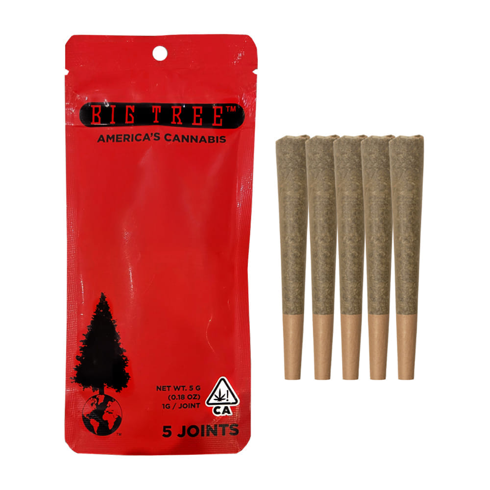 Blackberry Kush (I) - 5pk Prerolls - Big Tree Cannabis - Blackberry Kush (I) - $15 - Pre-Rolls