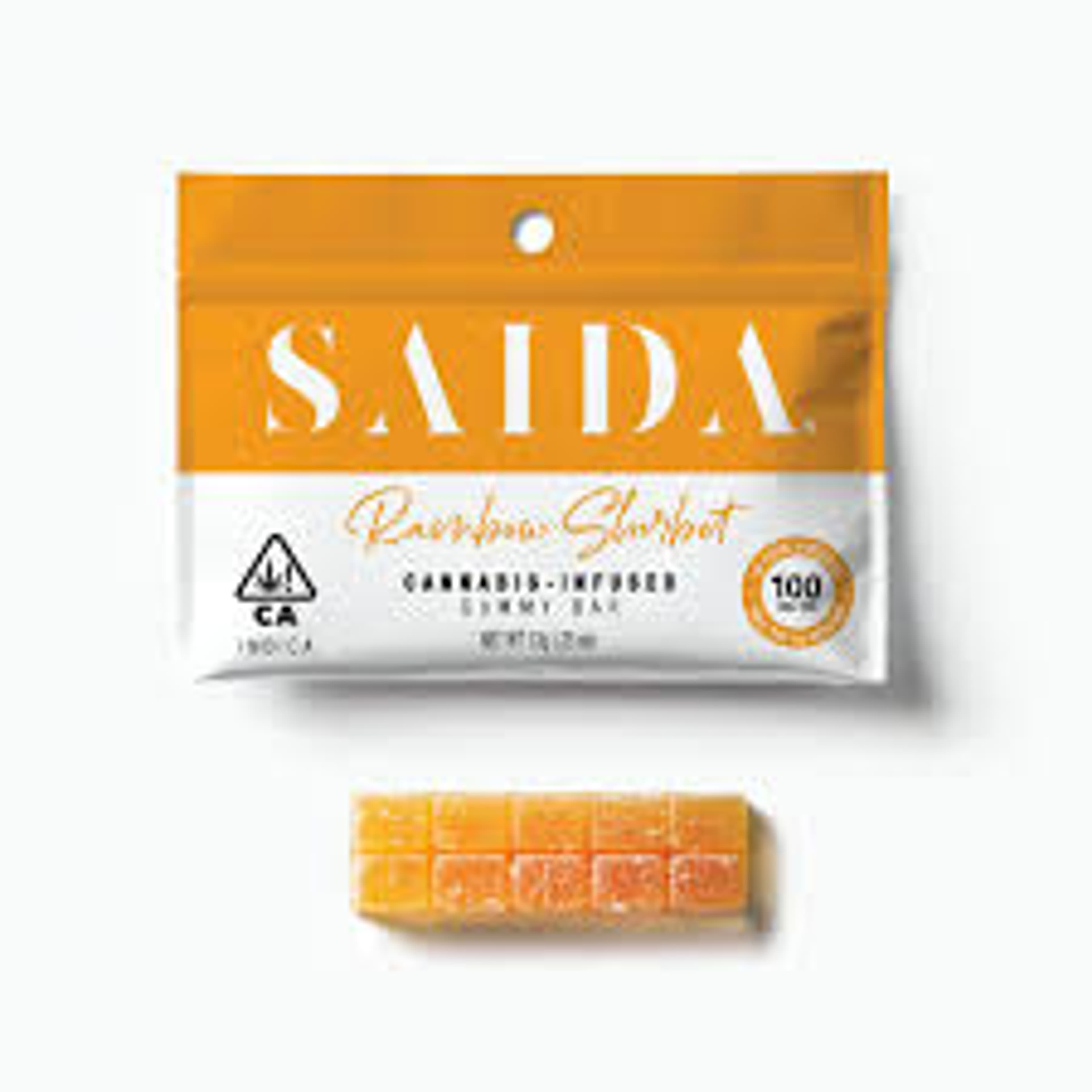 Rainbow Sherbet Saida Gummy Bar 100mg - SAIDA - - $7 - Edibles