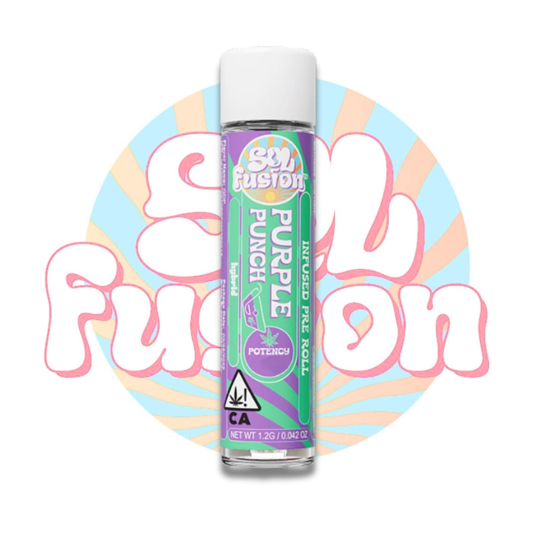 PURPLE PUNCH 1.2G INFUSED PREROLL - SOL FUSION -  - $7.50 - Pre-Rolls