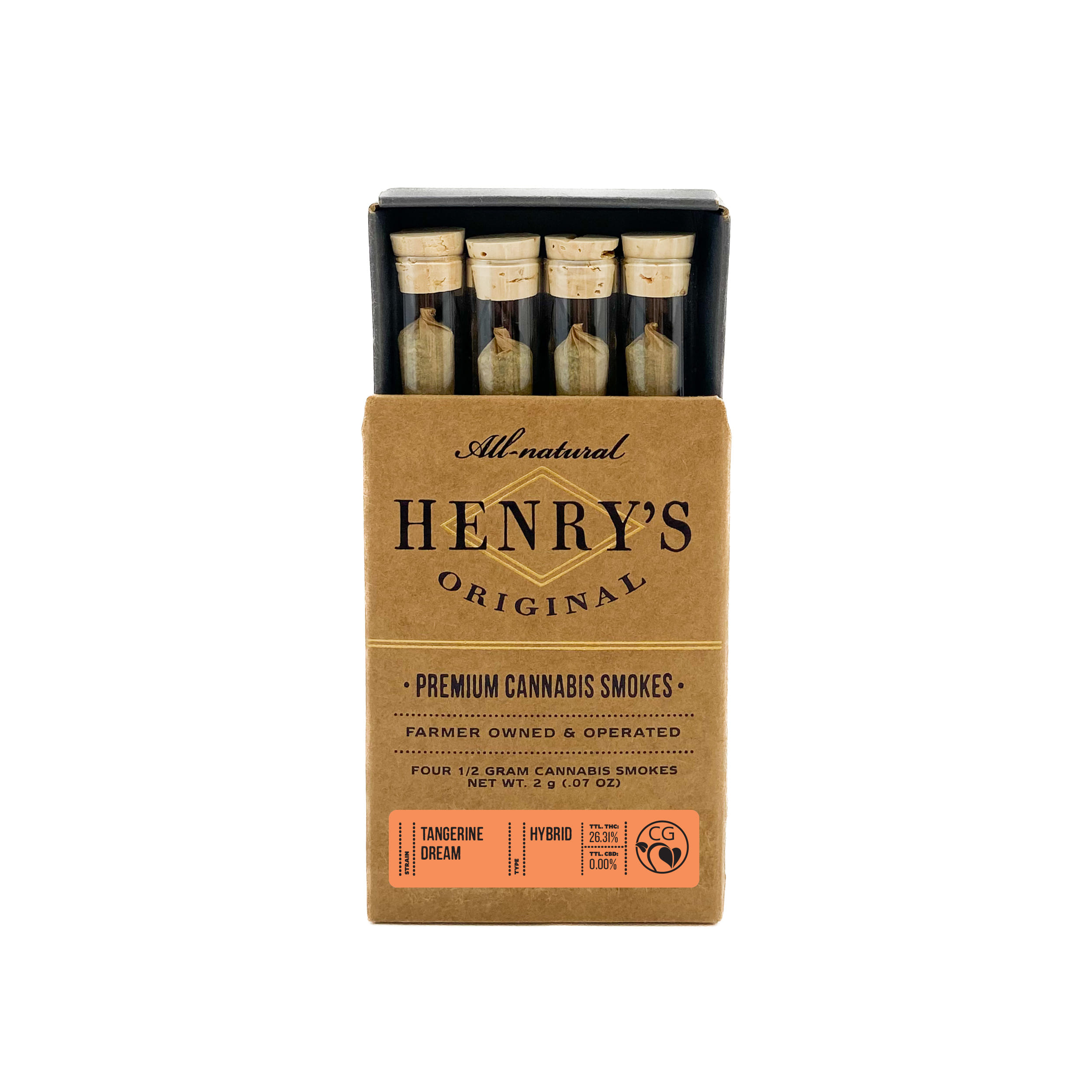 ***Tangerine Dream - .5g Pre-Rolls(4pk) - Henry's Original - PR Pack - Hybrid - $23 - Pre-Roll Packs