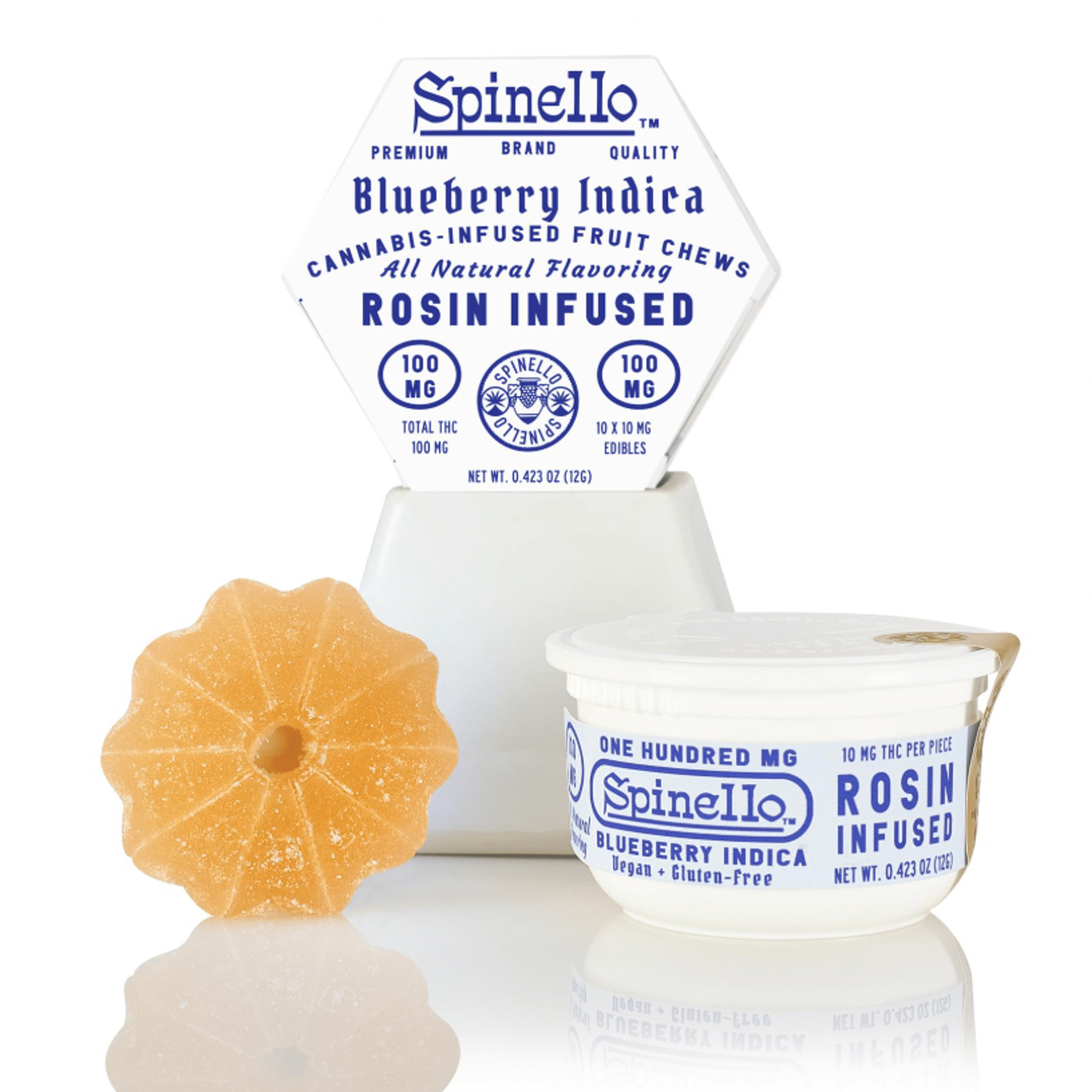 Blueberry | Rosin Fruit Chews | 100mg | I | - Spinello - - $14.40 - Edibles