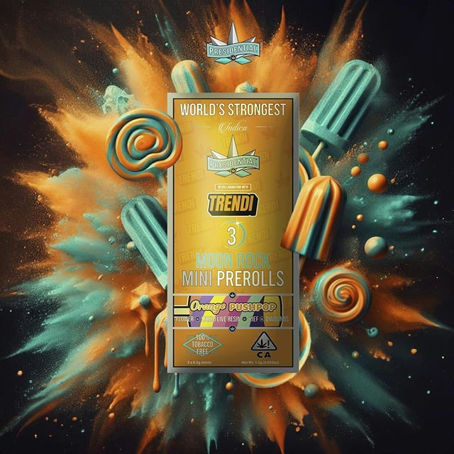 Presidential: Orange Push Pop Pee-wee Moon Rock Mini Blunts