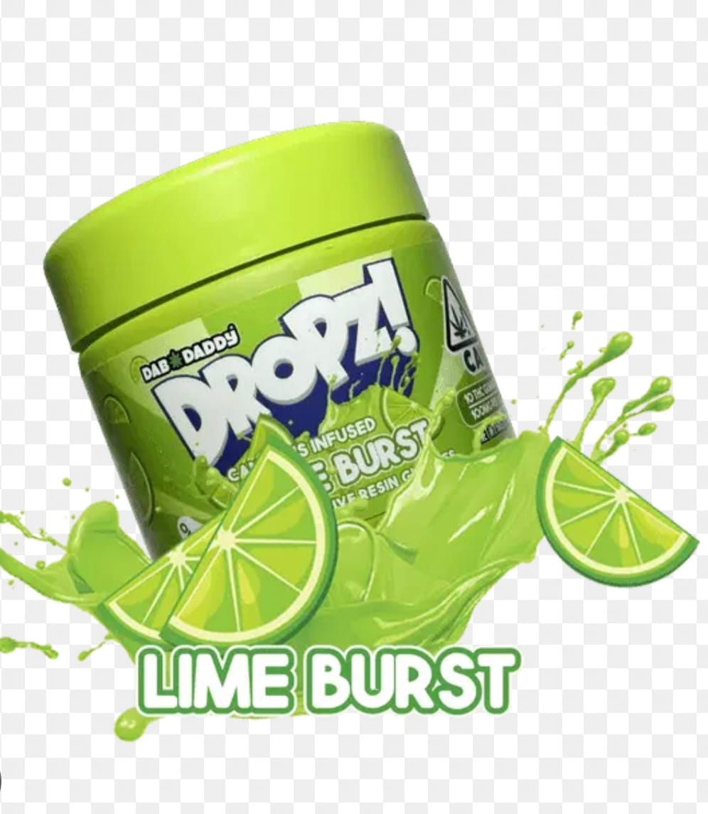 Dropz - Live Resin Gummies - Lime Burst - 100mg - Dab Daddy - Dropz - Live Resin Gummies - Lime Burst - 100mg - $11 - Edible