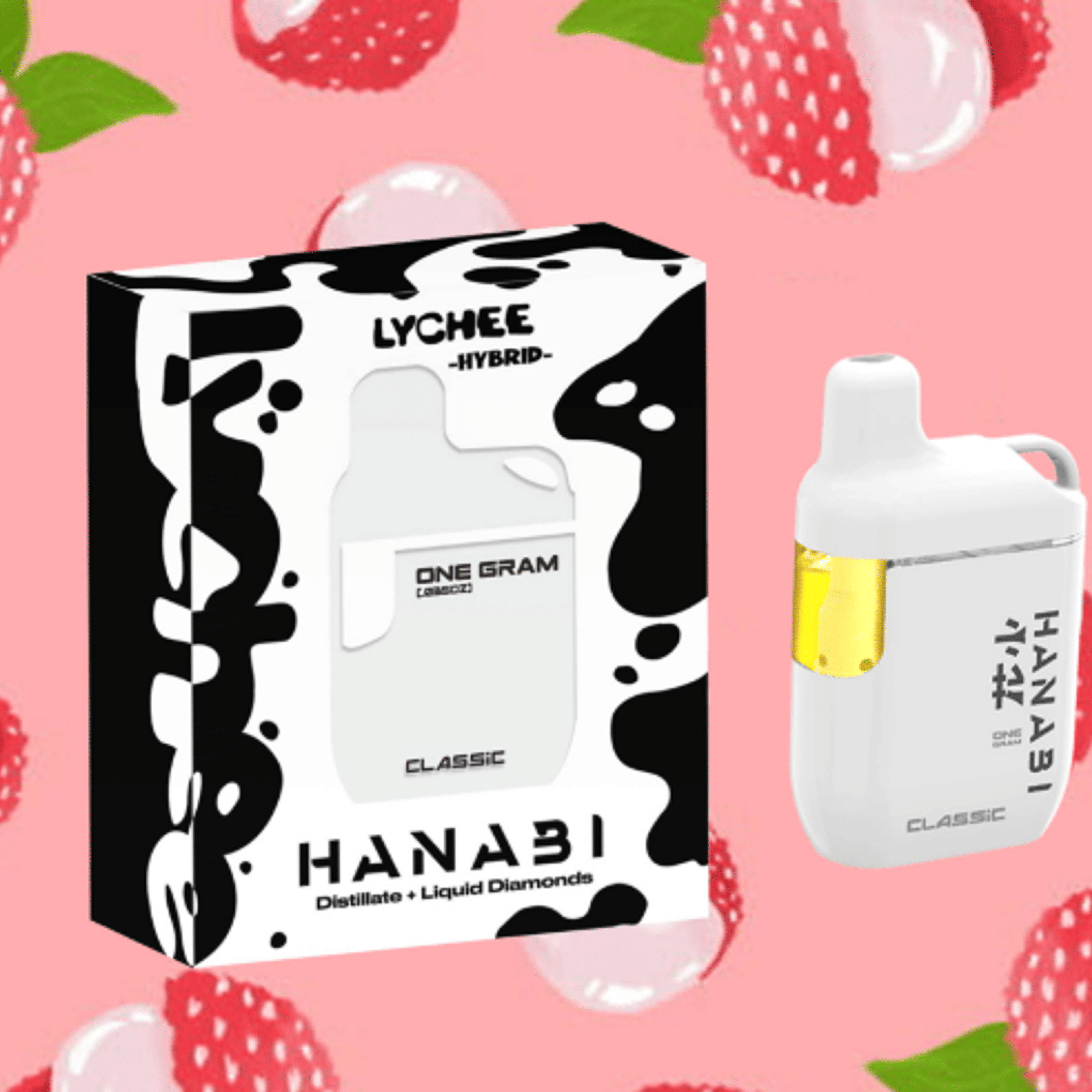 Lychee Disposable 1g - Hanabi - White Disposable - $28 - Vapes