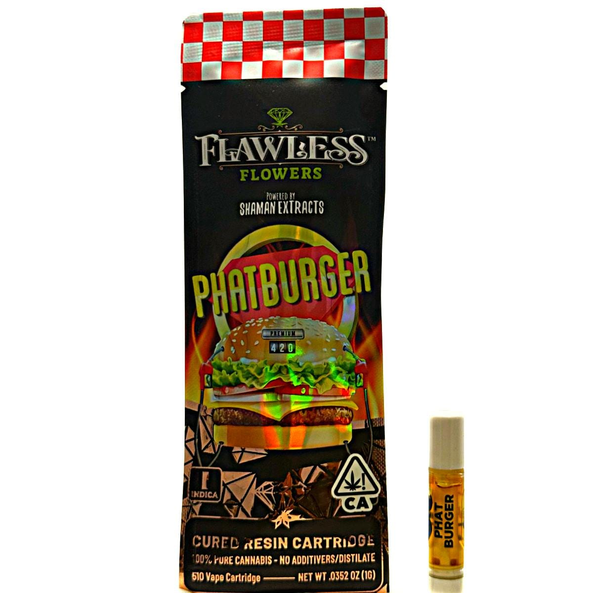 FLAWLESS - Phat Burger 1G 510 Cured Resin Cart - Flawless Cannabis Co - Cart - $30 - Vapes
