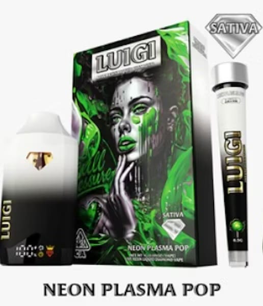 PART 1 OF 2: Neon Plasma Pop (S) AIO - 1g - Luigi - Neon Plasma Pop AIO - $13.80 - Cartridges