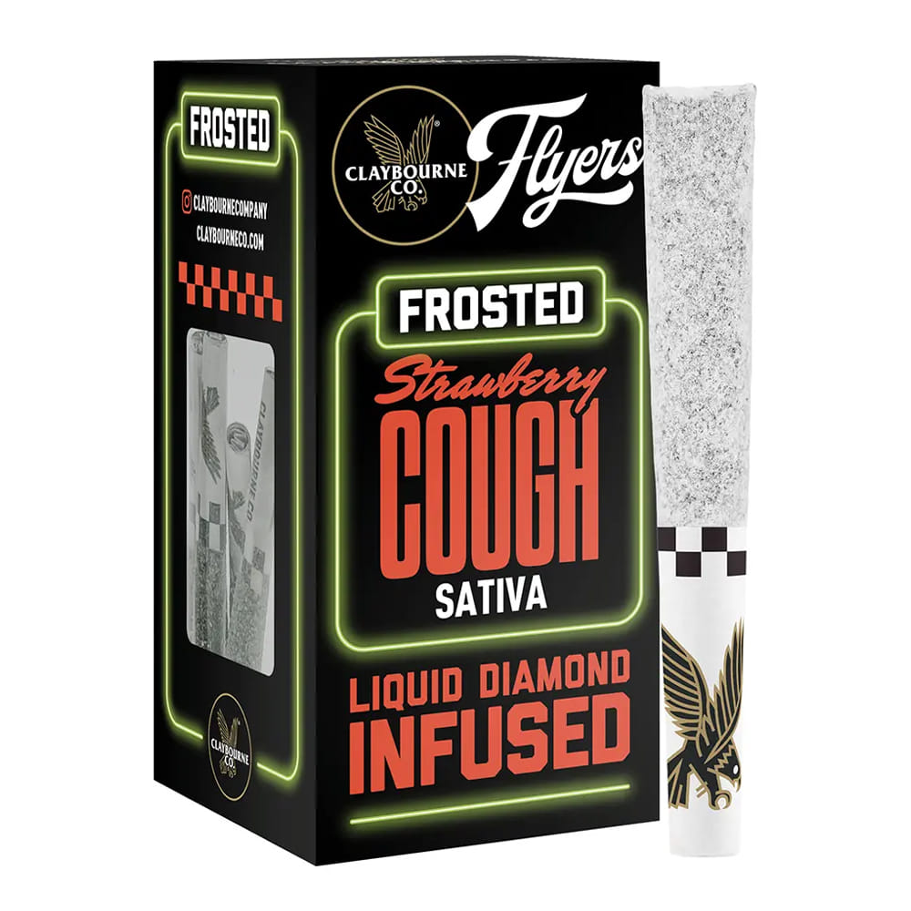 Strawberry Cough (S) Frosted Flyers Infused .5g - 5pk - Claybourne Co. - Strawberry Cough 5pk (S) - $29.90 - Pre-Rolls