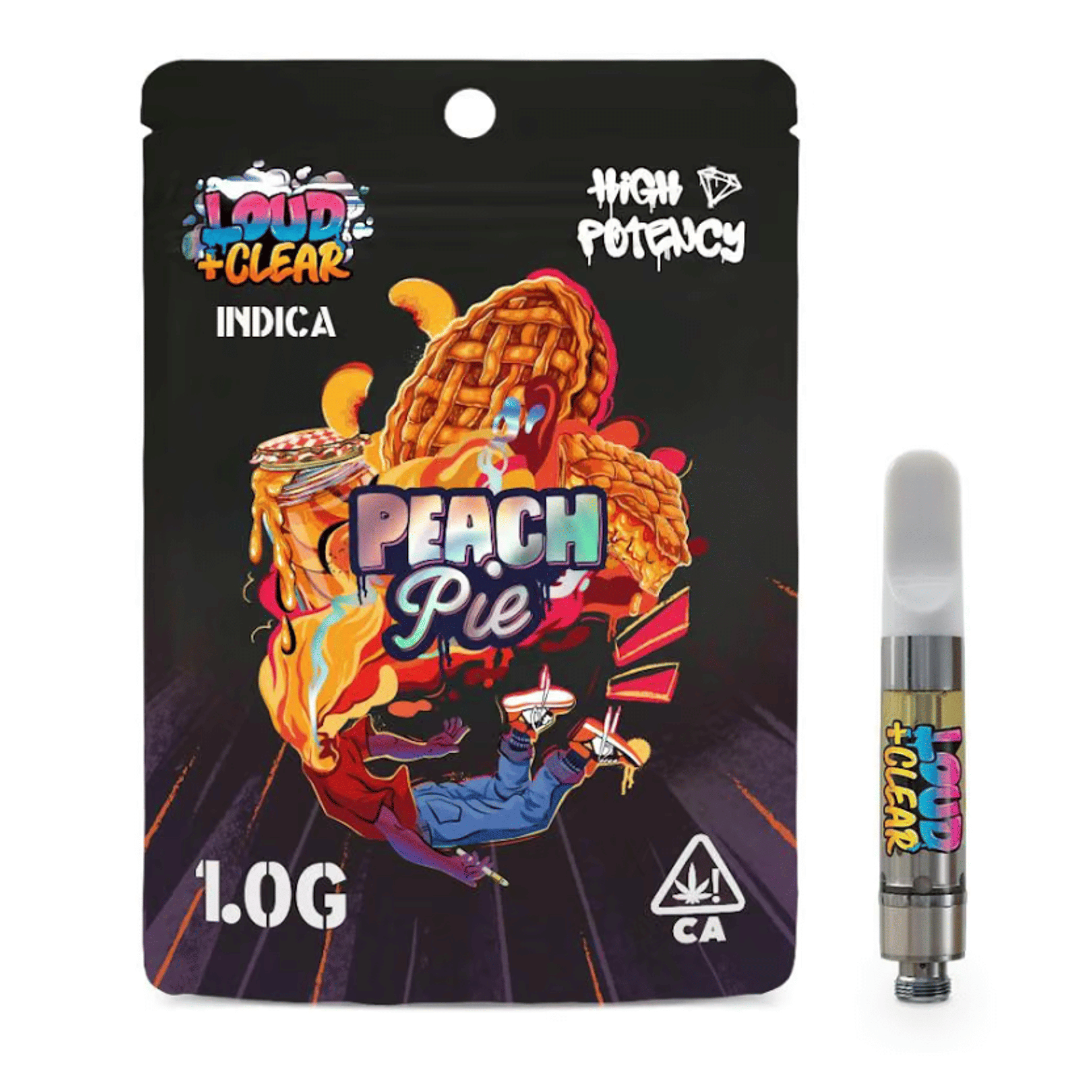 Peach Pie - 1g Cartridge - Loud + Clear - Indica - 1g Cartridge - $24 - Vape Cartridges (510)