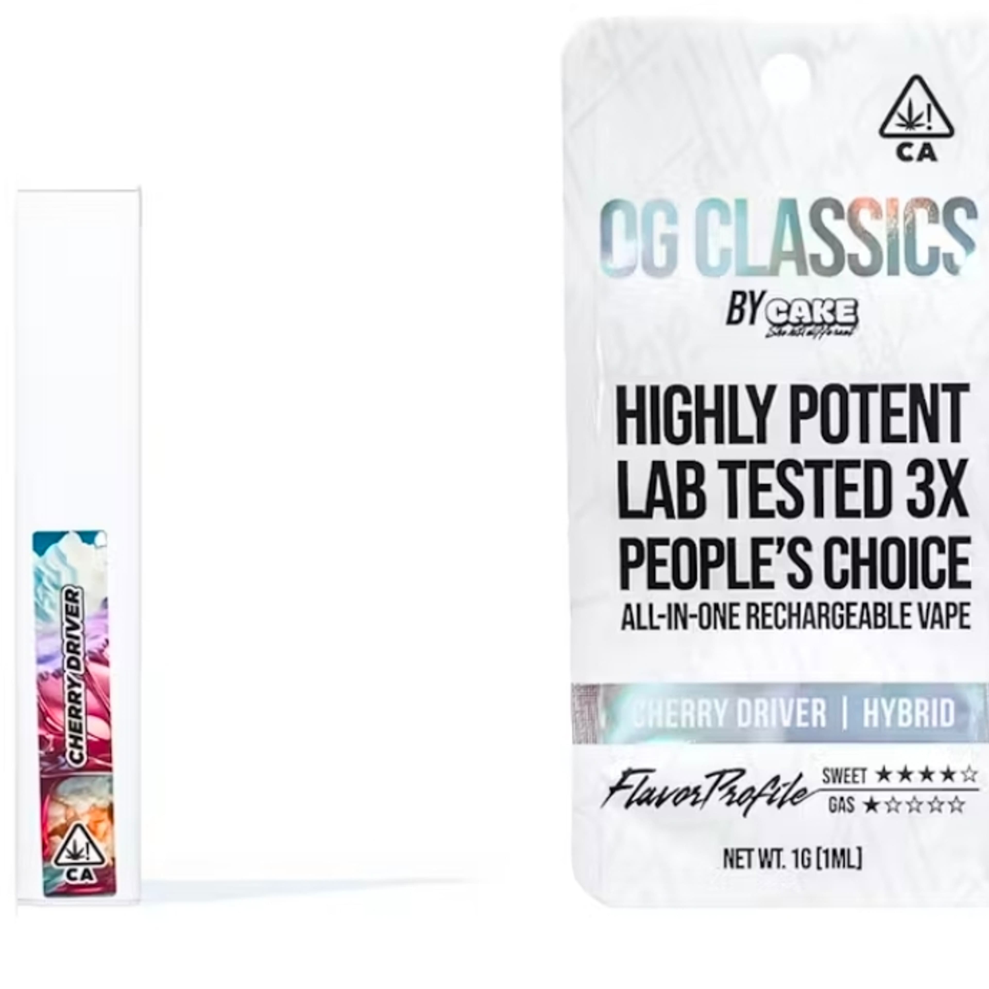 CAKE - OG Classic - 1 gram Rechargeable - Cherry Drive - - $35.99 - Vape