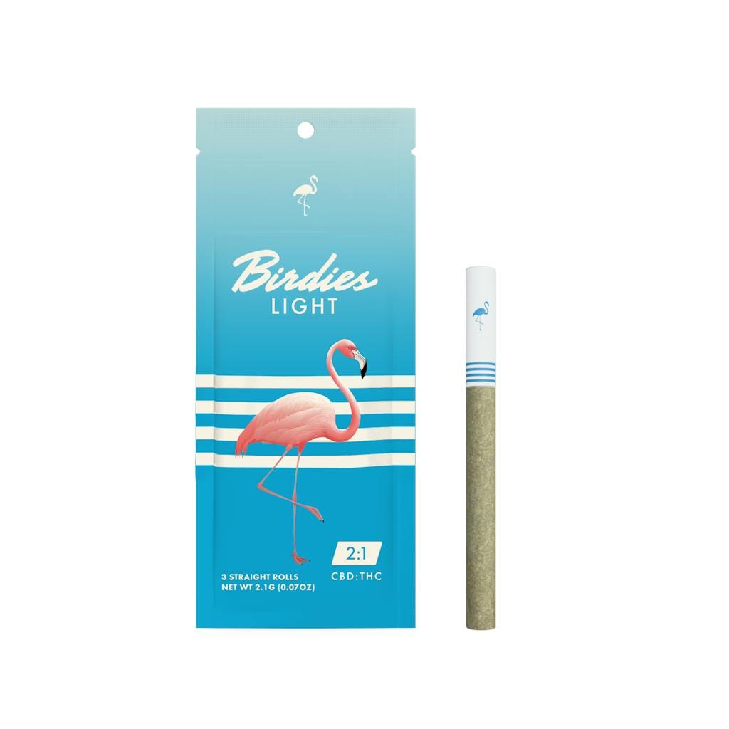 ***Light 2:1 (CBD:THC) - .7g Prerolls (3pk) - Birdies - CBD - 3pk - $11.50 - Pre-Roll Packs