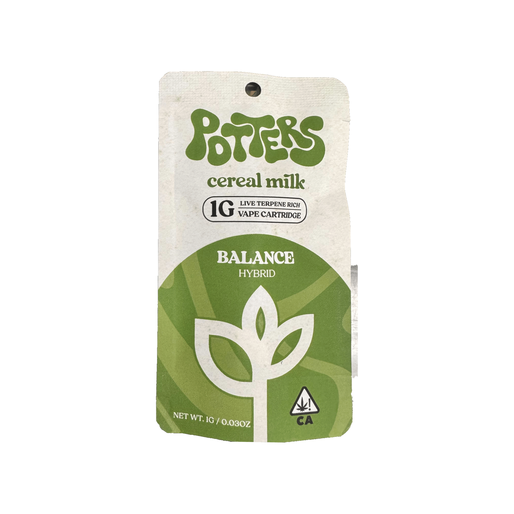 Cereal Milk - Balance - Cart - Potters - One Gram - $29.99 - Vape Cartridges (Universal 510 Battery Required)