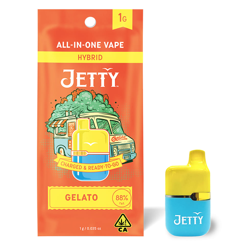 Gelato (H) High THC AIO 1G *SPECIAL PRICING* - Jetty - Gelato (H) - $32 - Cartridges