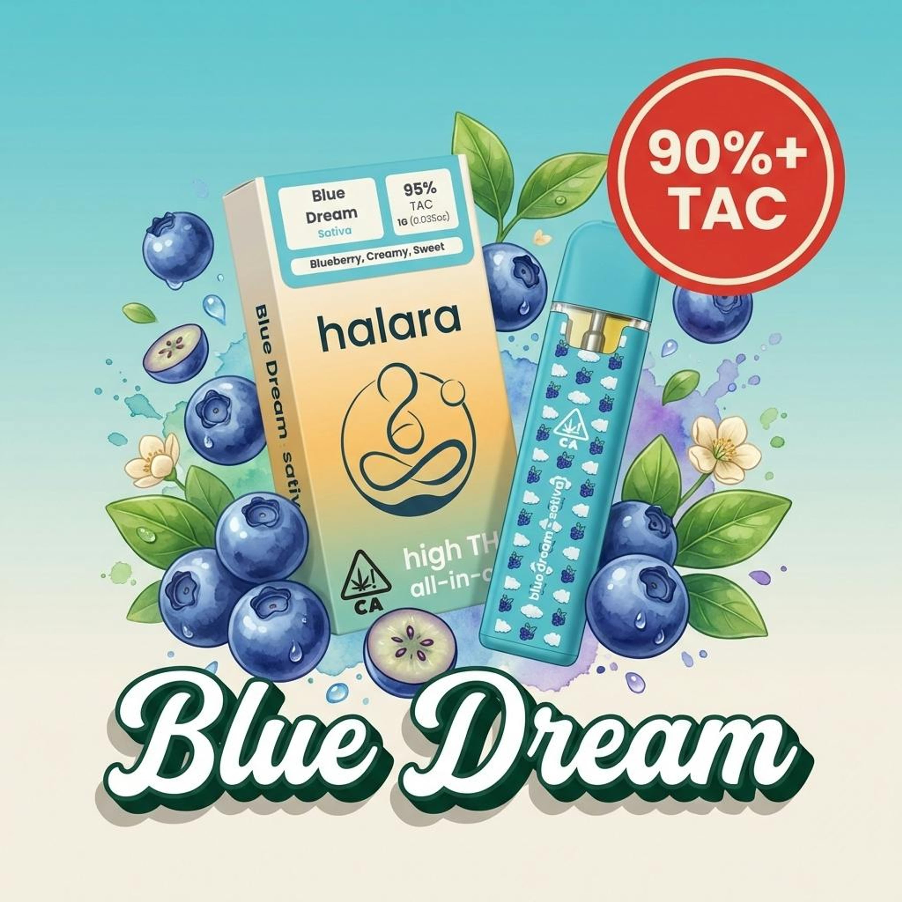 Blue Dream 1G High THC All-in-One - HALARA - - $32 - Vape