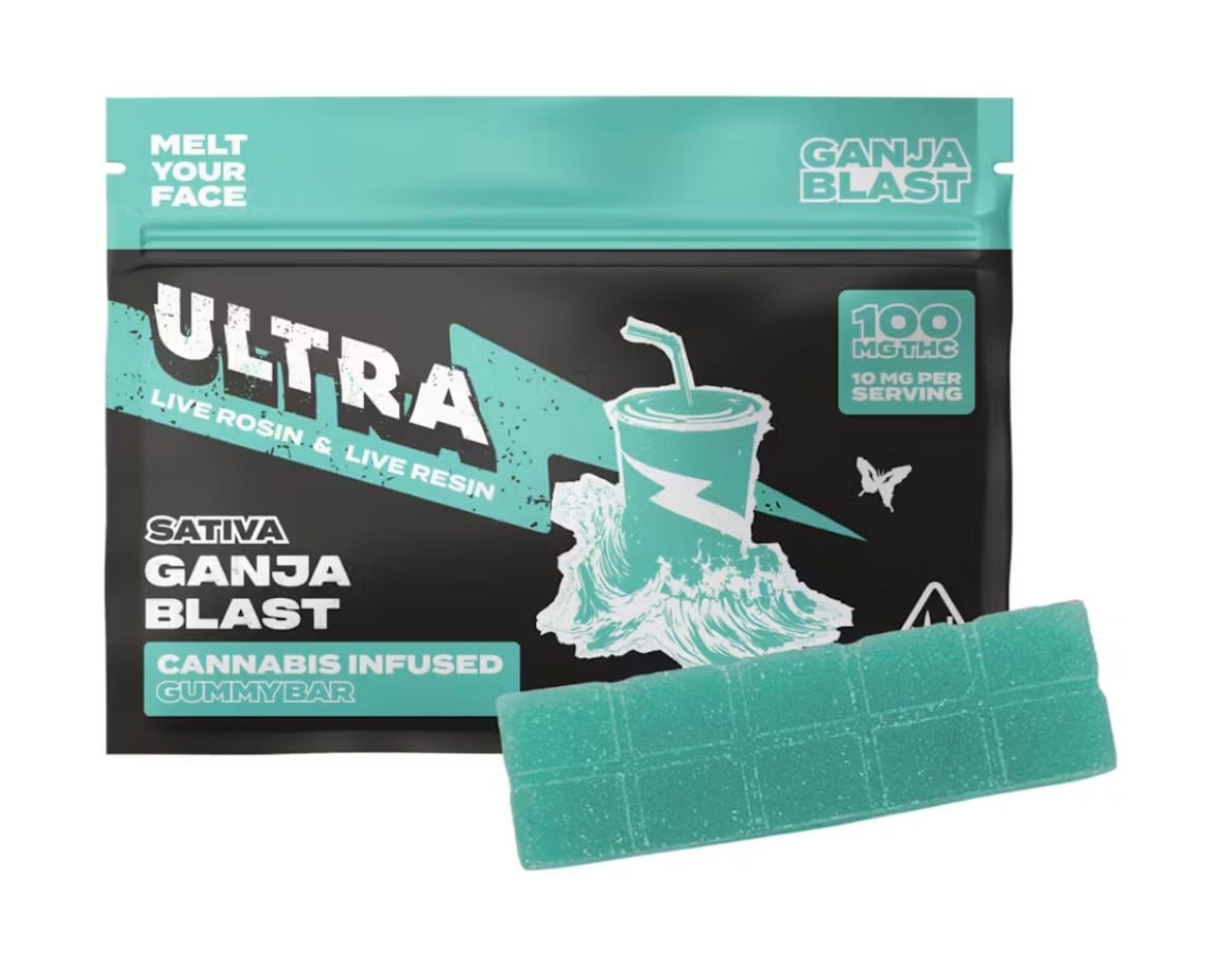 100mg HYBRID GANJA BLAST Gummy Bar - ULTRA -  - $11.25 - Edibles