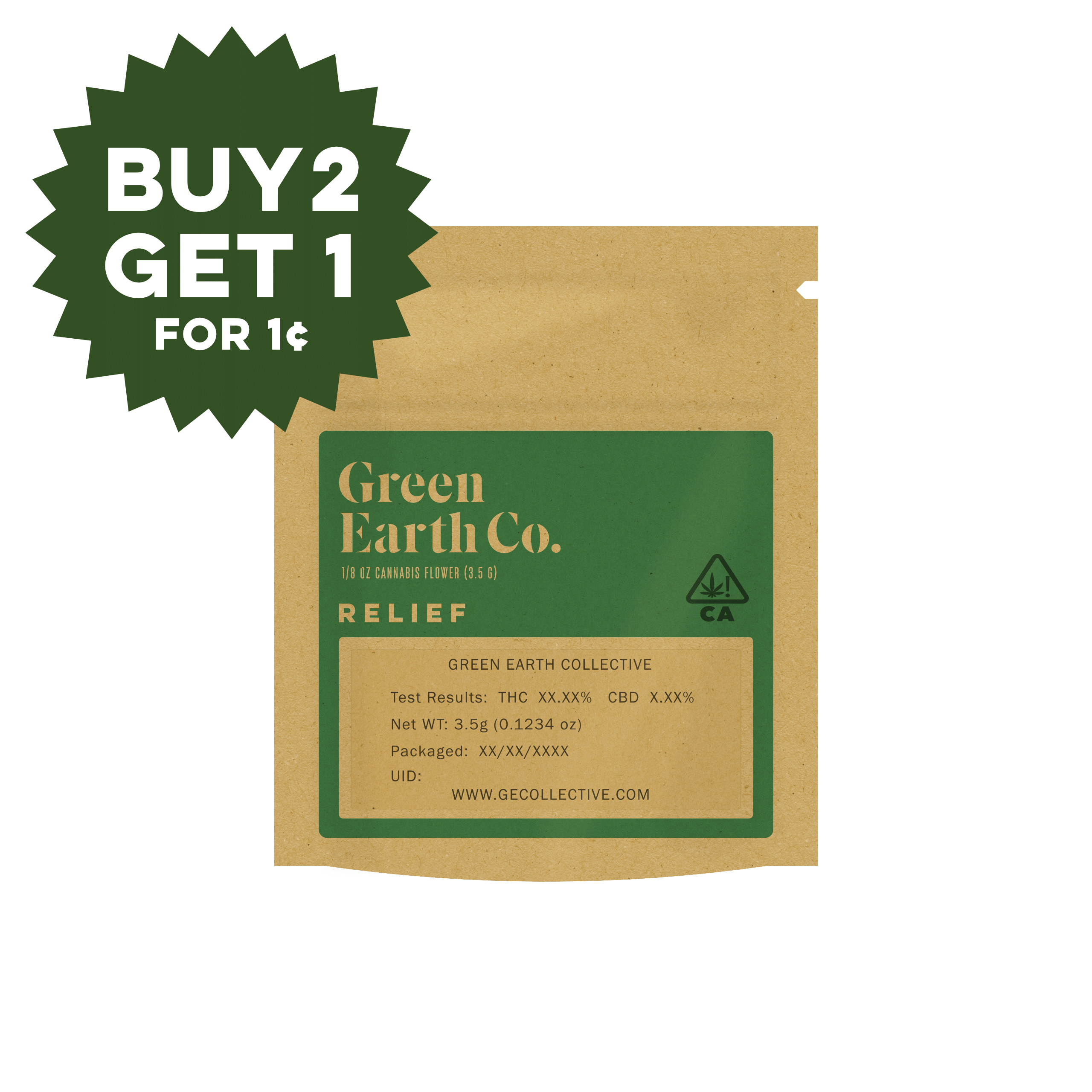 Cannatonic x Ringo 1:1 CBD - 3.5g - Green Earth Co. -  - $25 - Flower