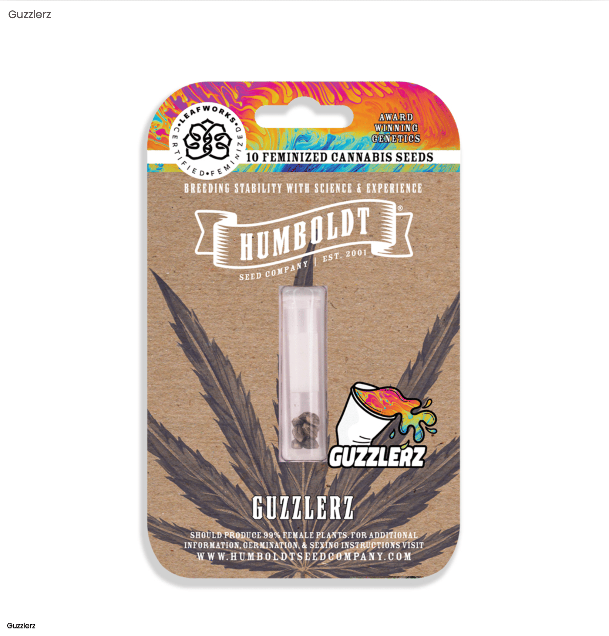Guzzlerz - 10pk Feminized Seeds - Humboldt Seed Company - Fem Seed - Hybrid - $100 - Seeds