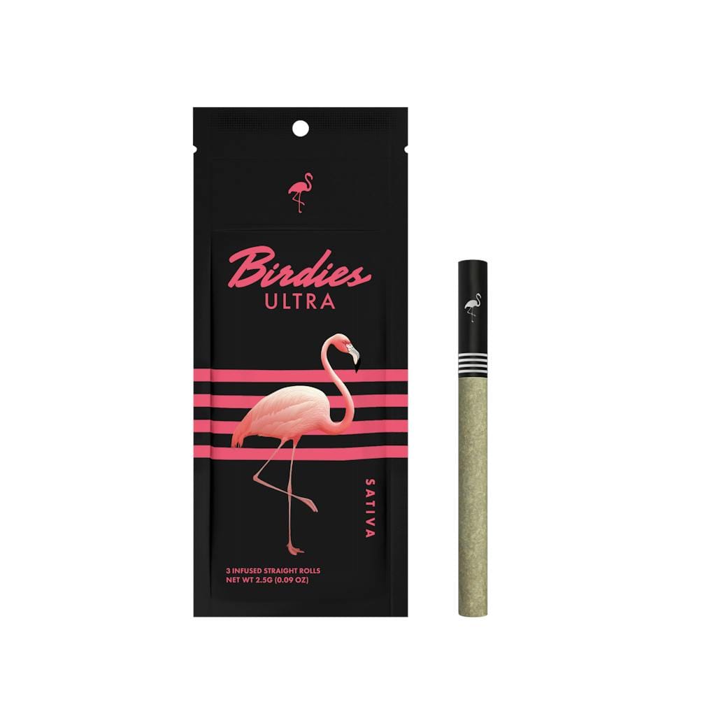 ***Ultra Sativa - .85g Infused Prerolls (3pk) - Birdies - Sativa - 3pk - $16 - Infused Preroll Pack