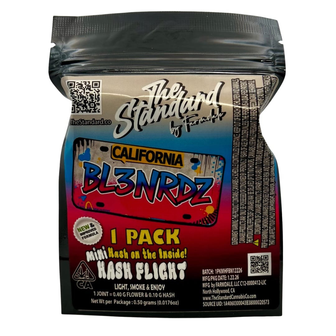 BL3 NRDZ .5G MINI HASH FLIGHT - THE STANDARD -  - $6.50 - Pre-Rolls