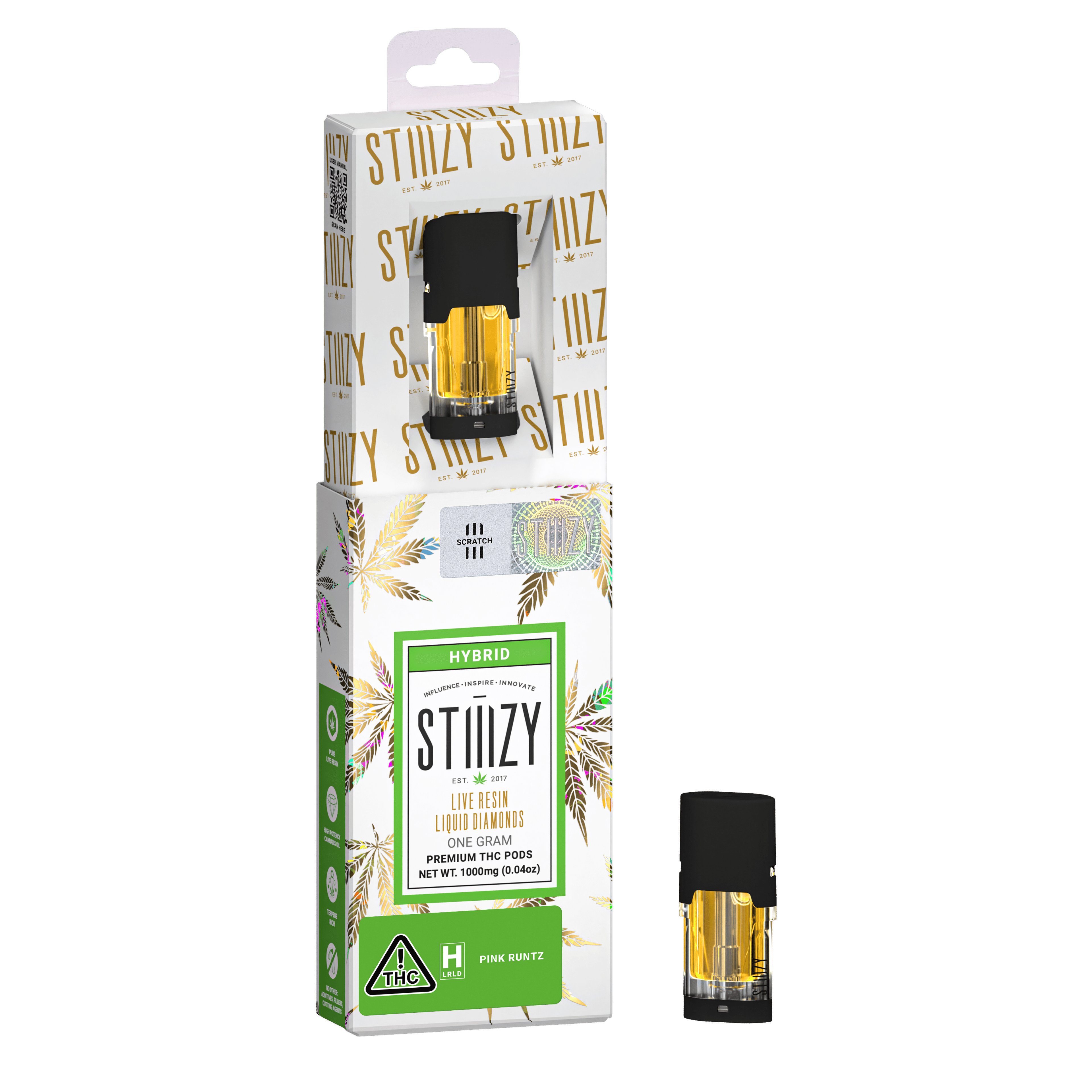 STIIIZY - Pink Runtz (H) - 1g Live Resin Vape Pod - Stiiizy - Pod - $33 - Vapes