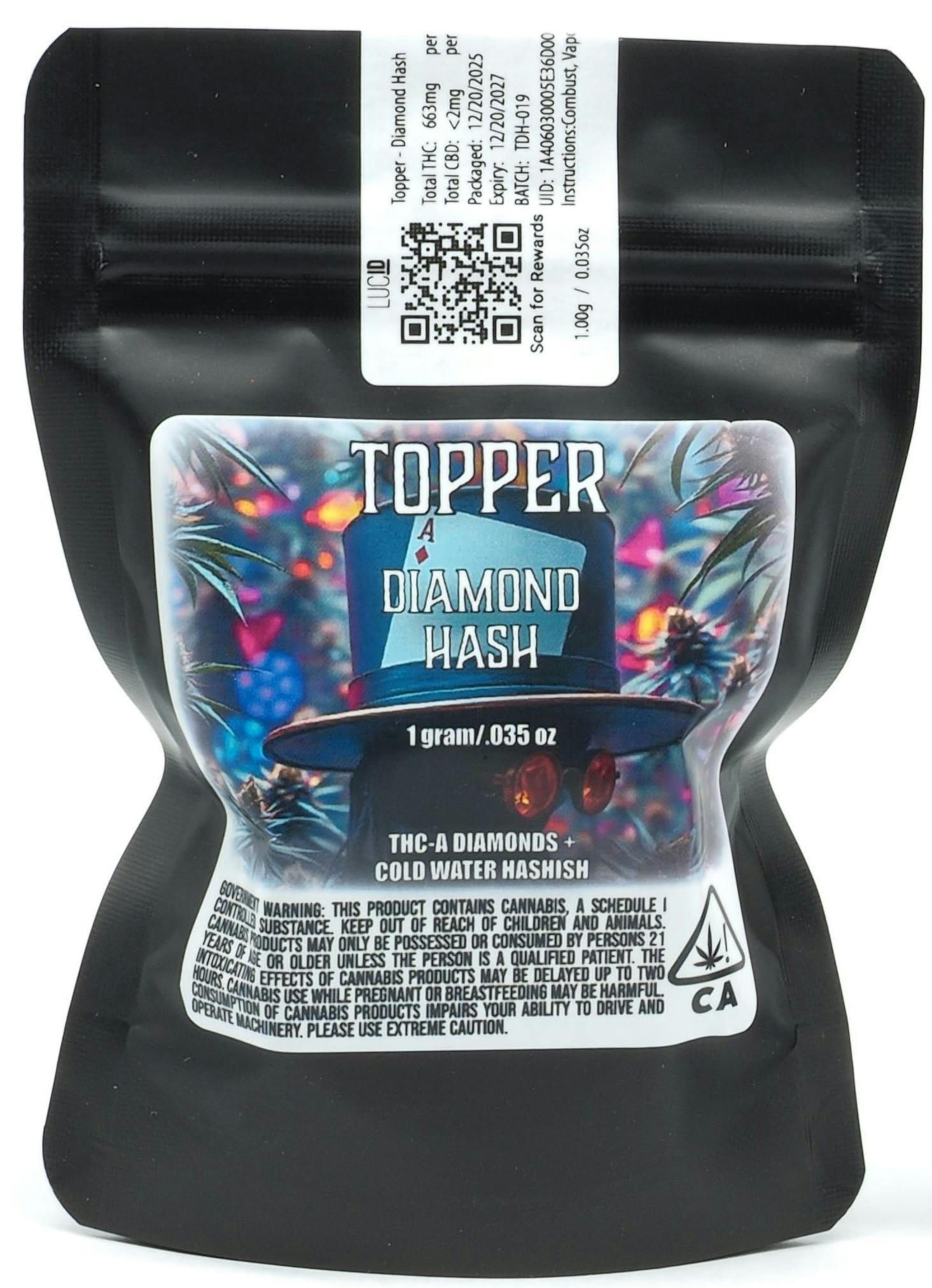 Topper- Diamond Hash 1g - Nasha -  - $17 - Concentrate