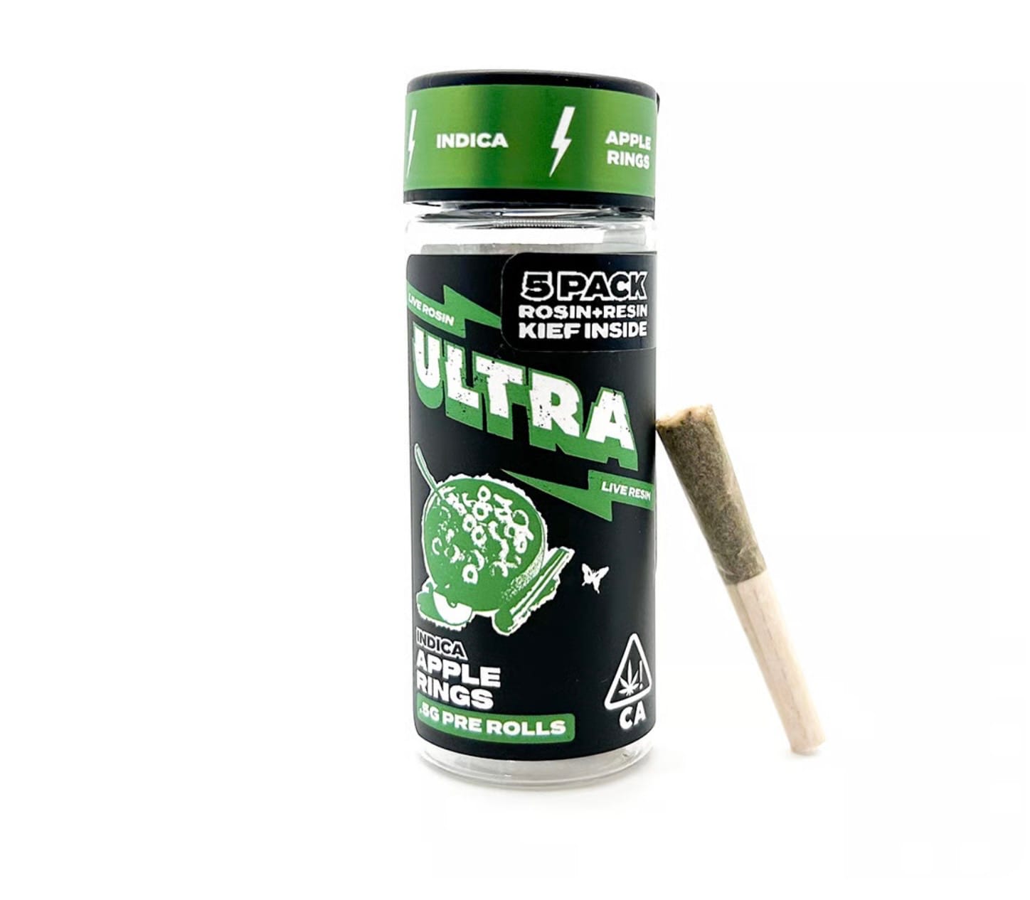 5pk APPLE RINGS Indica Rosin & Resin Infused Prerolls - ULTRA -  - $31.50 - Pre-Rolls