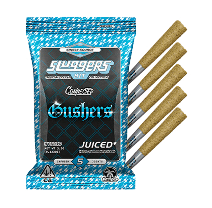 Infused Pre-roll - Gushers 5pk - Sluggers Hit - SluggersXConnected - $45 - Pre-Roll