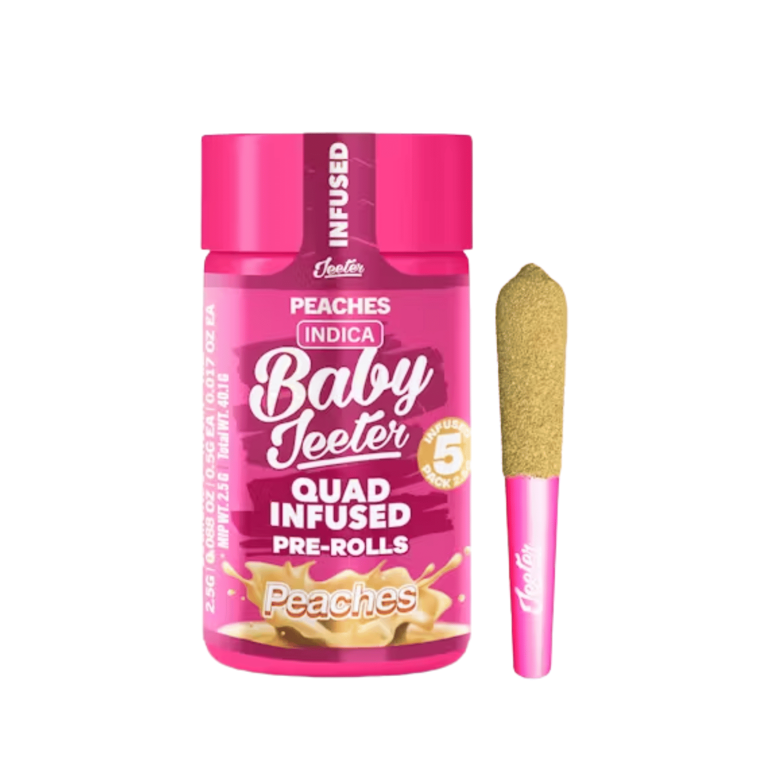 Peaches Infused Baby 5pk Prerolls - Jeeter -  - $37.74 - Preroll
