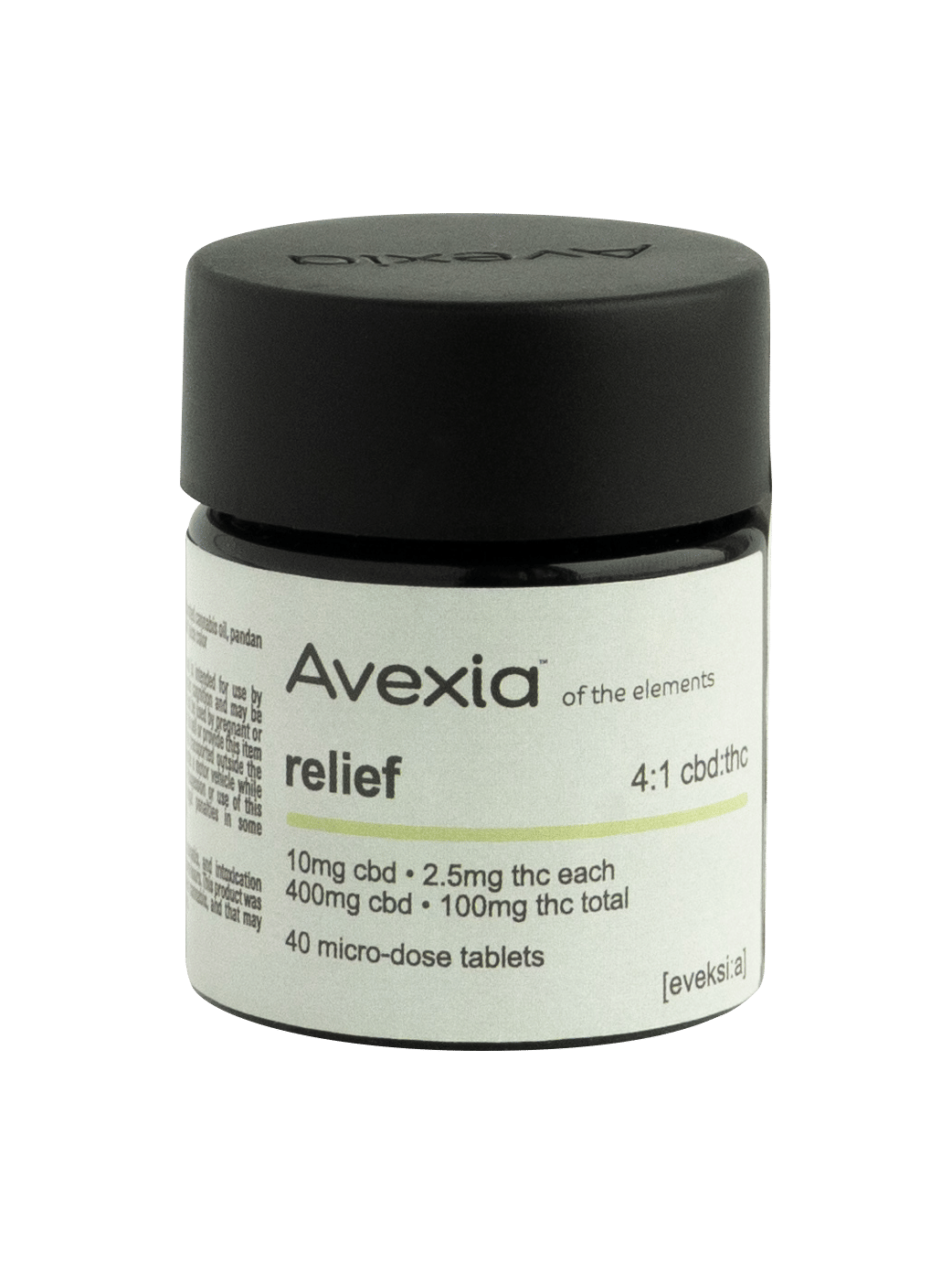 Avexia Tablets Relief 100mg 40pk 4:1 CBD:THC