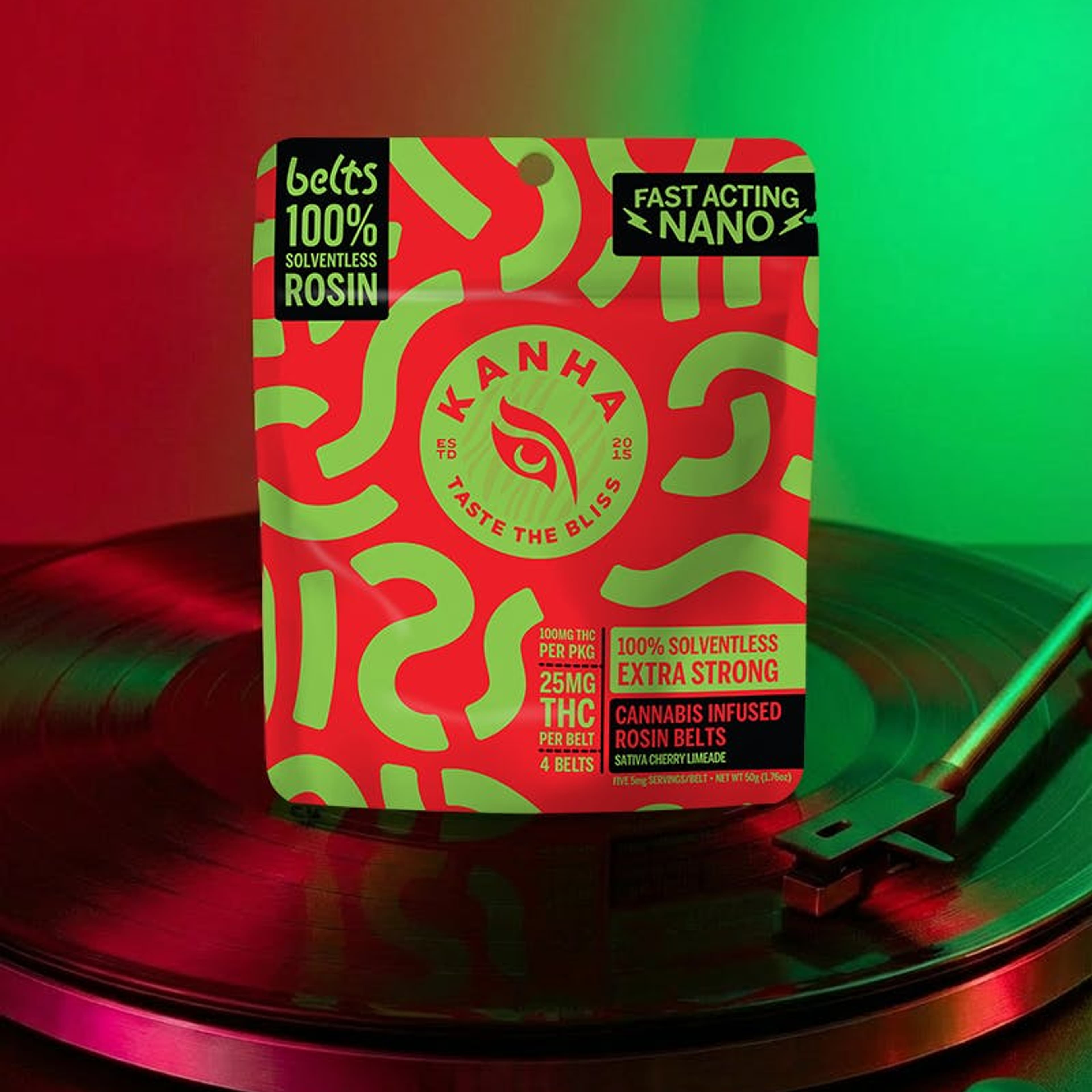 Cherry Limeade | Rosin Belts | Sativa | 4-pack - KANHA - - $24 - Edibles
