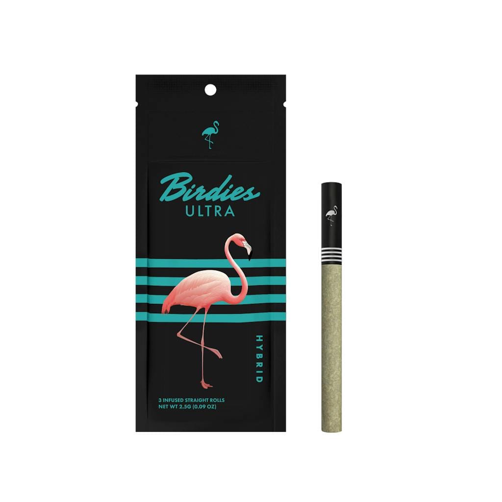 ***Ultra Hybrid - .85g Infused Prerolls (3pk) - Birdies - Hybrid Infused - 3pk - $16 - Infused Preroll Pack