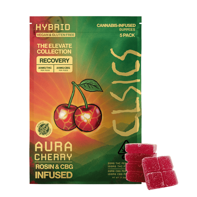 Aura Cherry CBG+THC - Live Rosin Gummies - 100mg