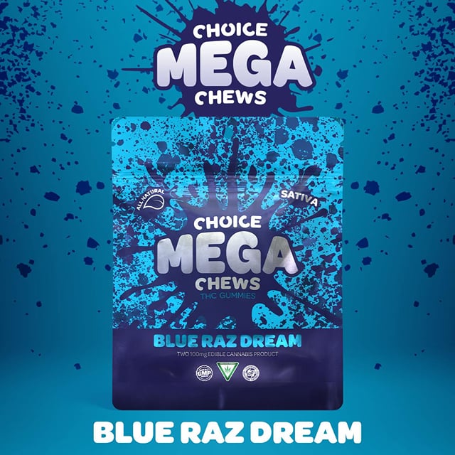 Mega Chews 200mg - Blue Razz Dream