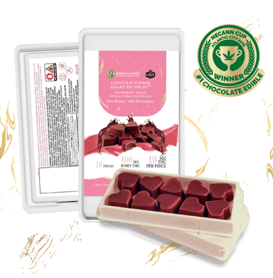 Chocolate Hash Heart Truffles Solventless Rosin 100MG