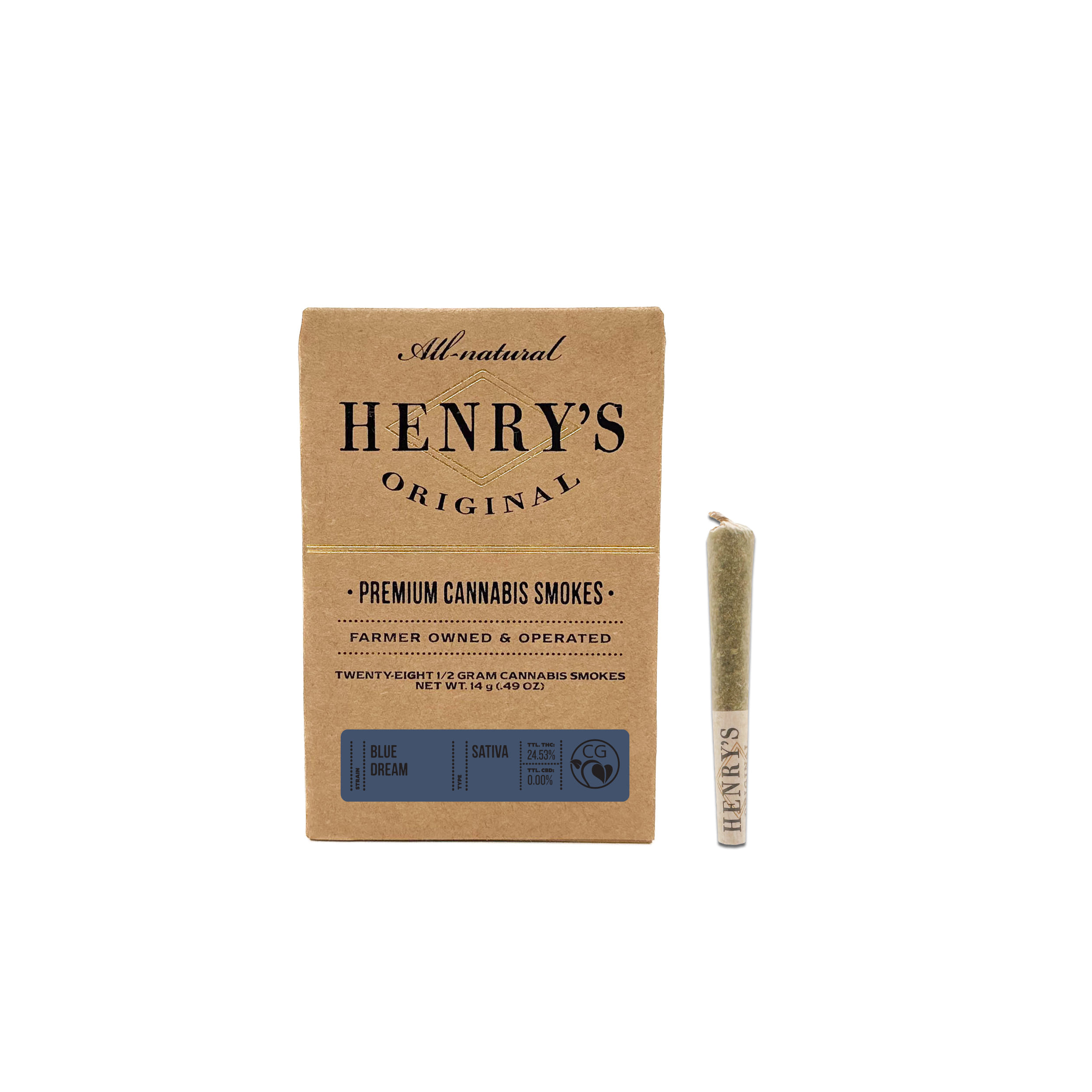 Blue Dream - .5g Pre-Rolls (28pk) - Henry's Original - PR Pack - Sativa - $85 - Pre-Roll Packs