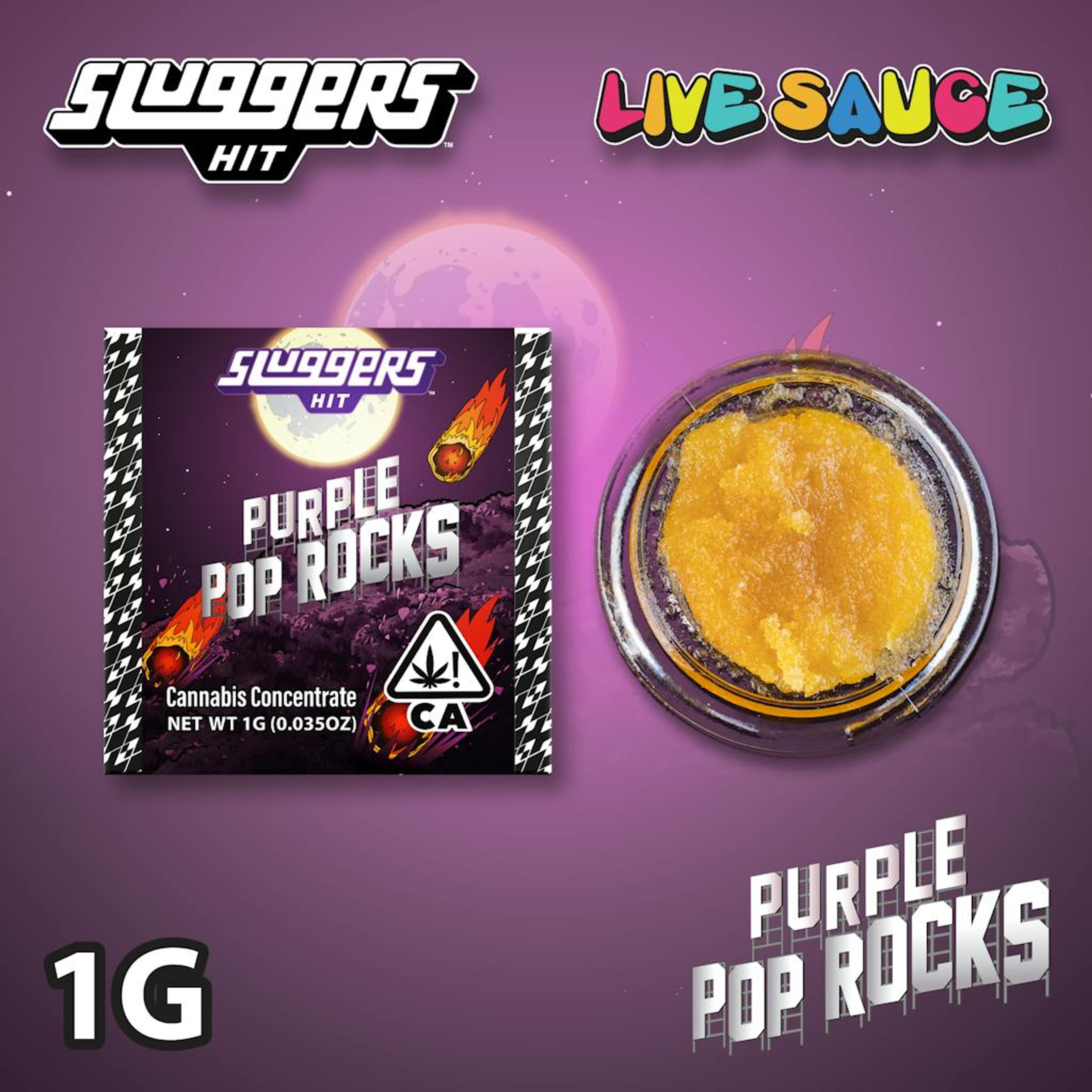Sluggers - Packaged Concentrate - 1g - Sauce - Indica - Purple Pop Rocks - Sluggers Hit - - $20 - Concentrates