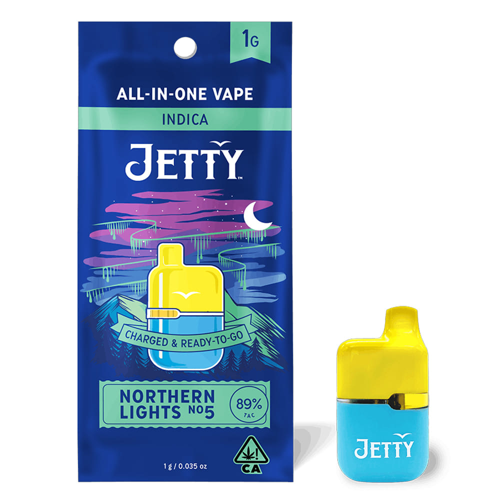 Northern Lights #5 (I) HIGH THC AIO 1g **SPECIAL PRICING** - Jetty - Northern Lights #5 AIO - $32 - Vape Cartridge
