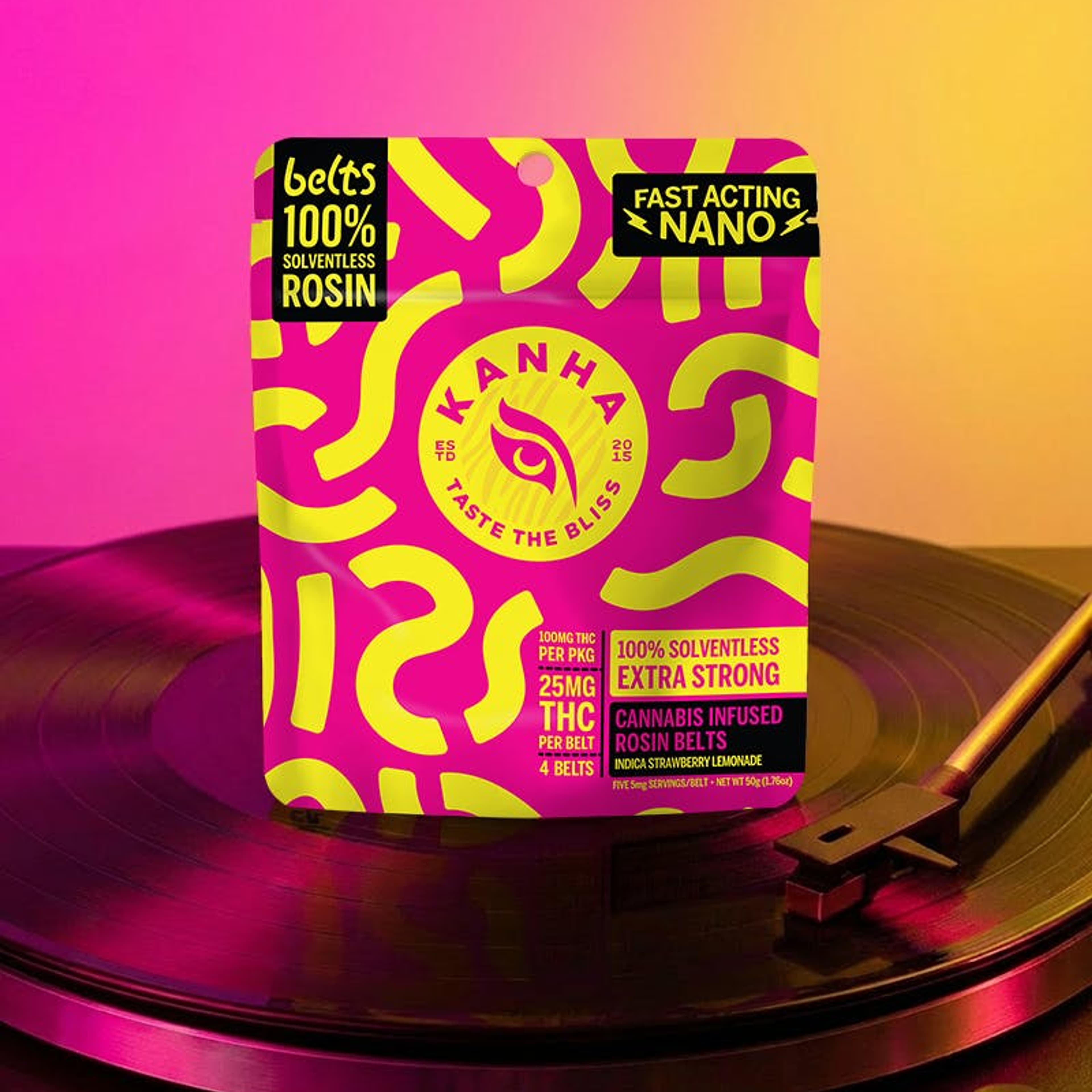 Strawberry Lemonade | Rosin Belts | Indica | 4-pack - KANHA - - $24 - Edibles