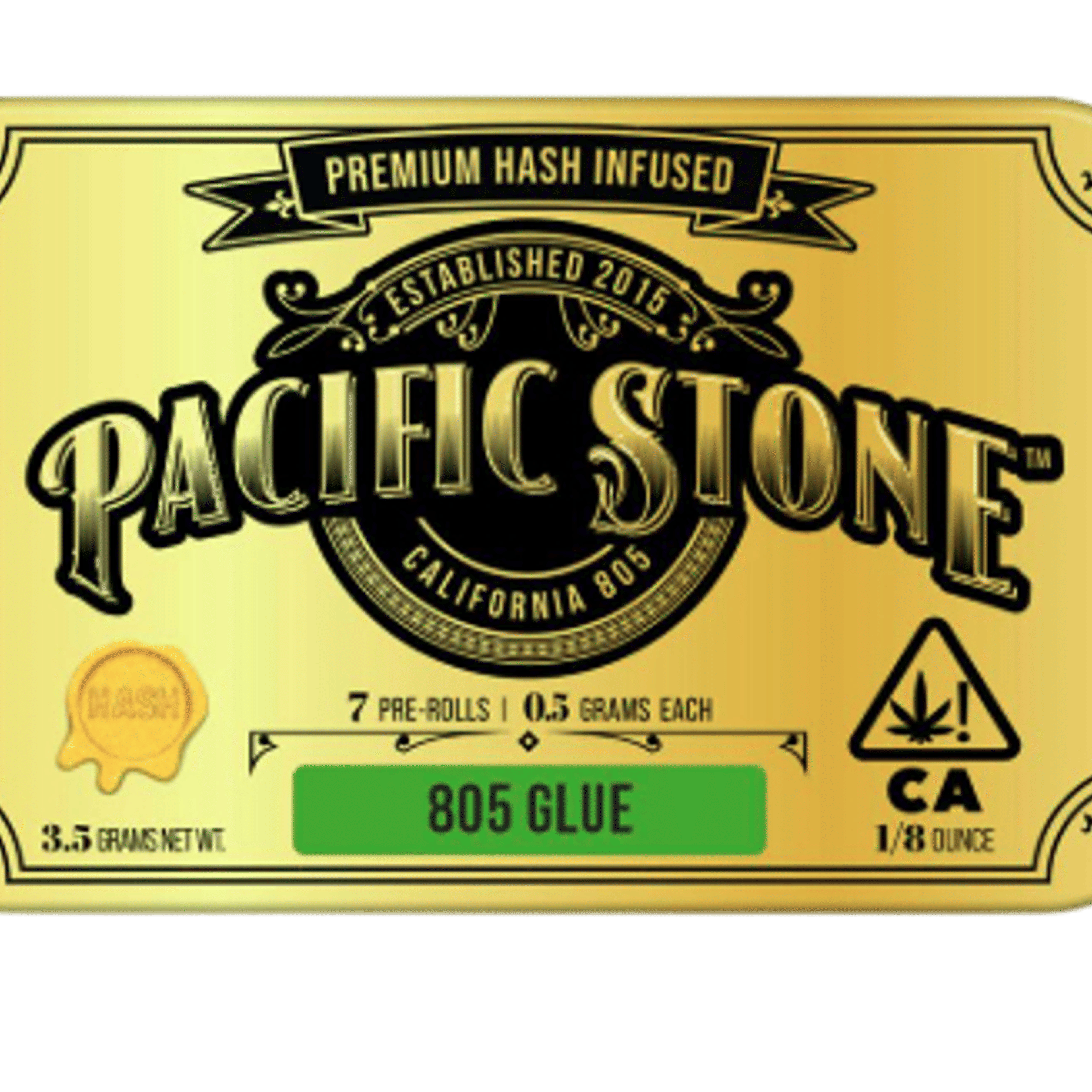 805 Glue 7 pack Hash Infused Pre-Rolls - Pacific Stone - 7 pack - $36 - Pre-Rolls