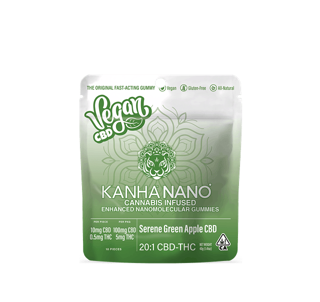 Serene Green Apple | 20:1 CBD:THC| NANO | 5mg Gummies