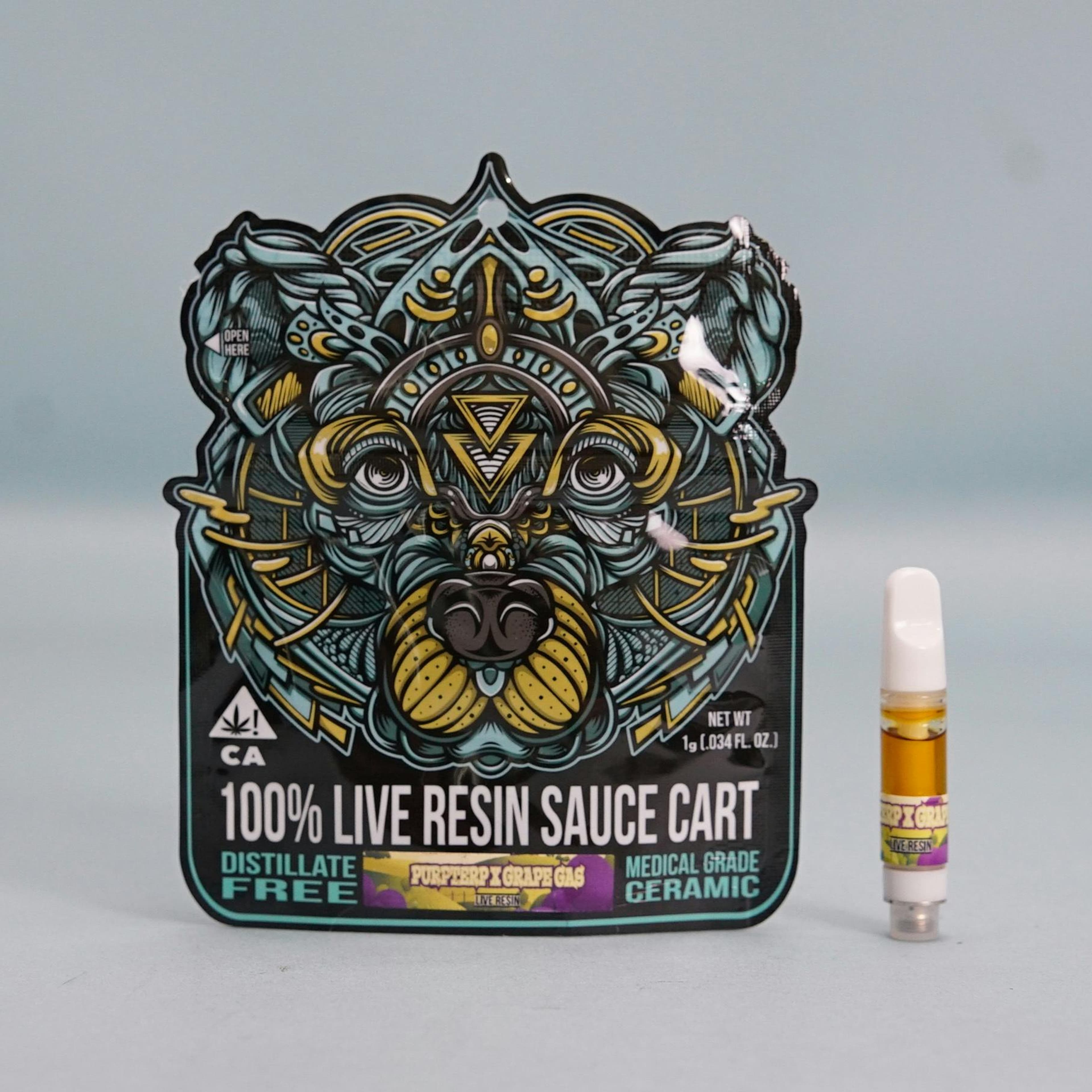 Purpterp x Grape Gas - 510 Threaded - Vape Cartridge - BEAR LABS - - $33.25 - Vape