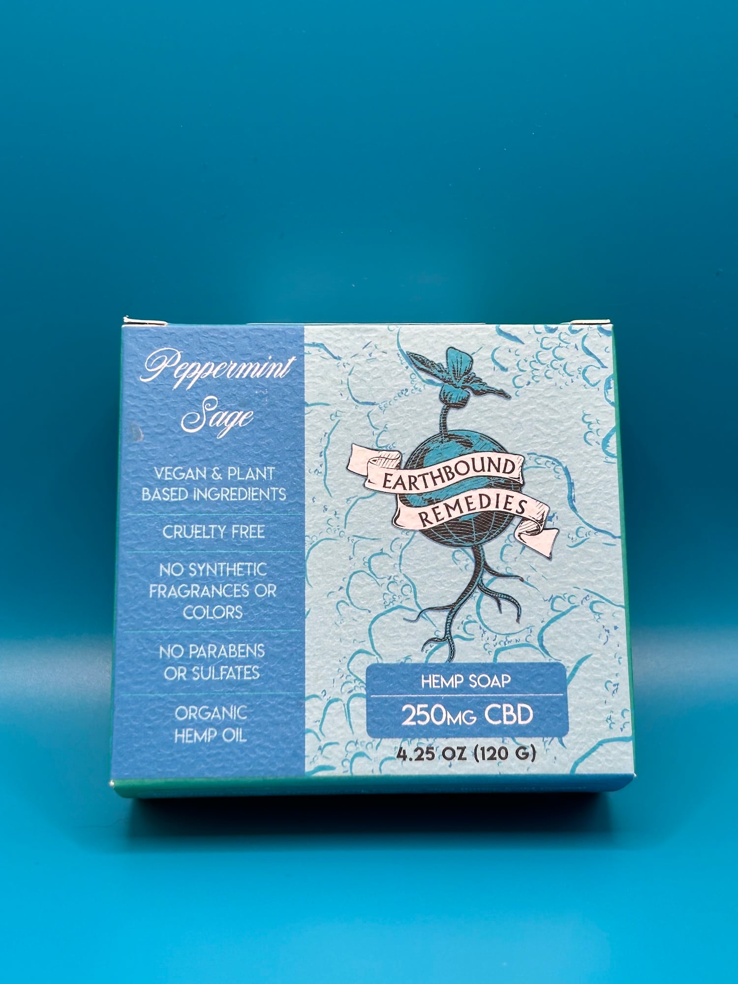 Peppermint Sage Botanical Full Spectrum CBD Soap