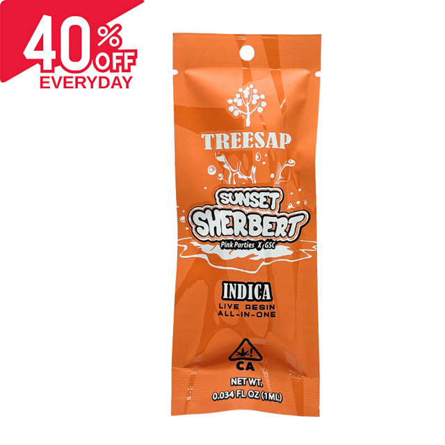 Treesap Live Resin AIO | 1g - Sunset Sherbet - Indica