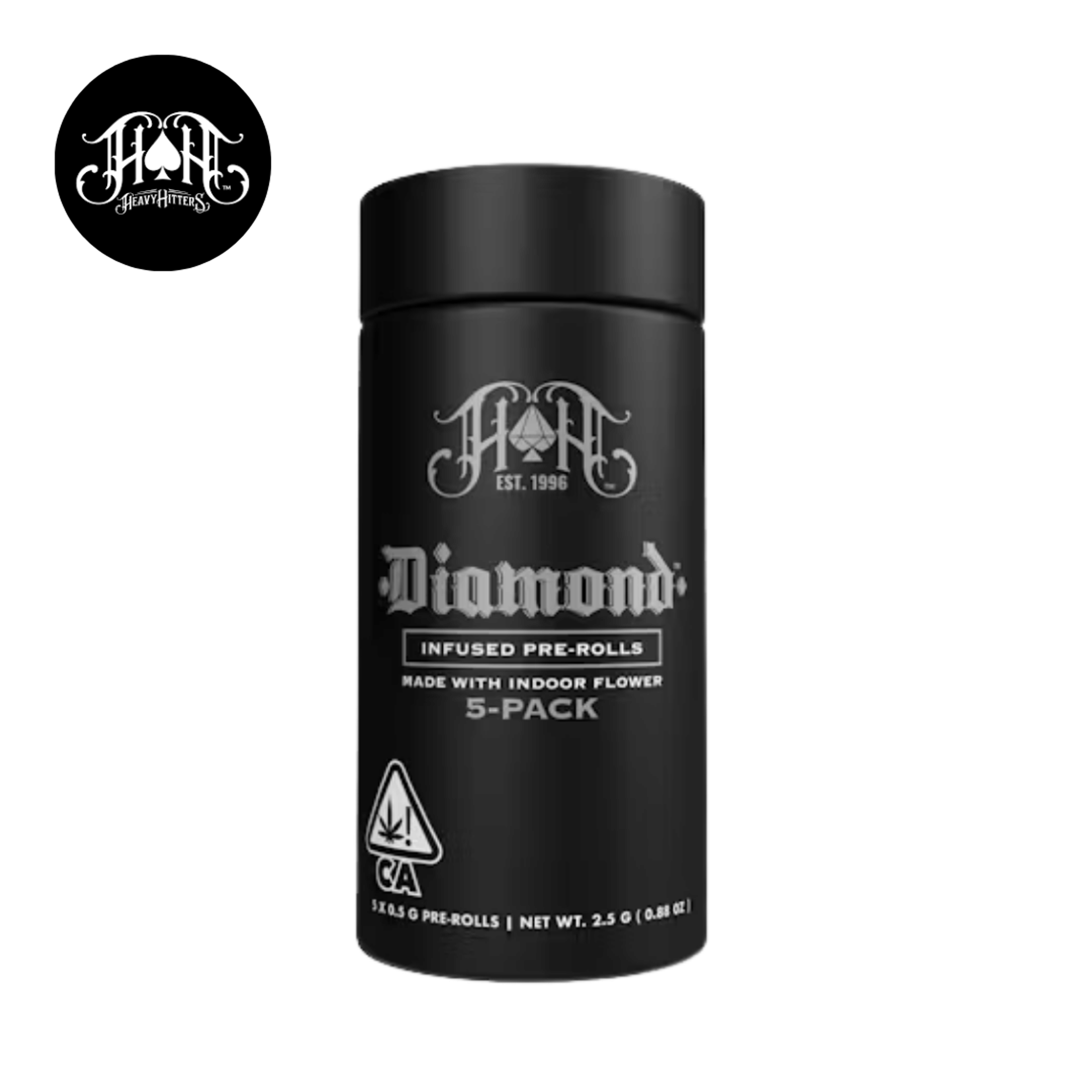 Heavy Hitters - J1 - 5 Diamond Infused Pre-Roll Pack - 2.5g - Heavy Hitters - - $39.99 - Pre-Roll Packs
