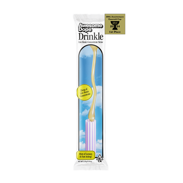 "Drinkle" Live Rosin Concentrate Straw - 25mg 4pk