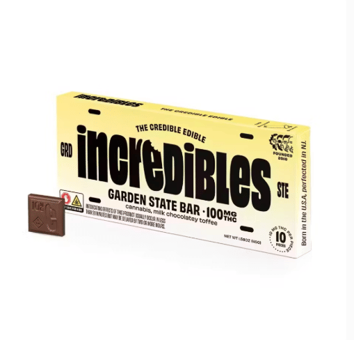 Incredibles Garden State Chocolate Bar 100mg
